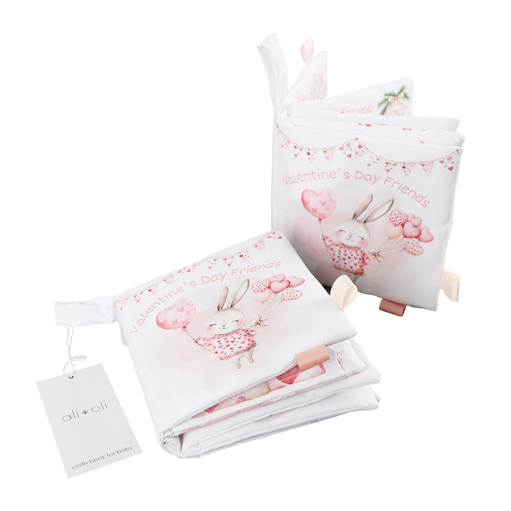 Valentines – 10-Page Crinkle Cloth Book for Babies Taggies