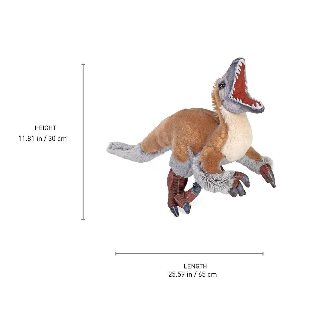 Artist-Dino Velociraptor Stuffed Animal 15"