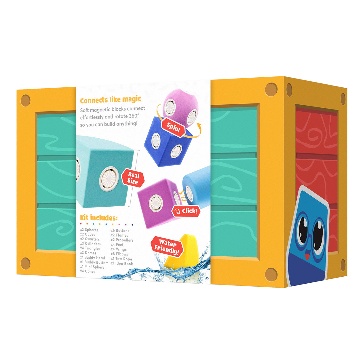 Blockaroo Magnetic Foam Blocks, 50-Pc Trunk Set, Ages 3+
