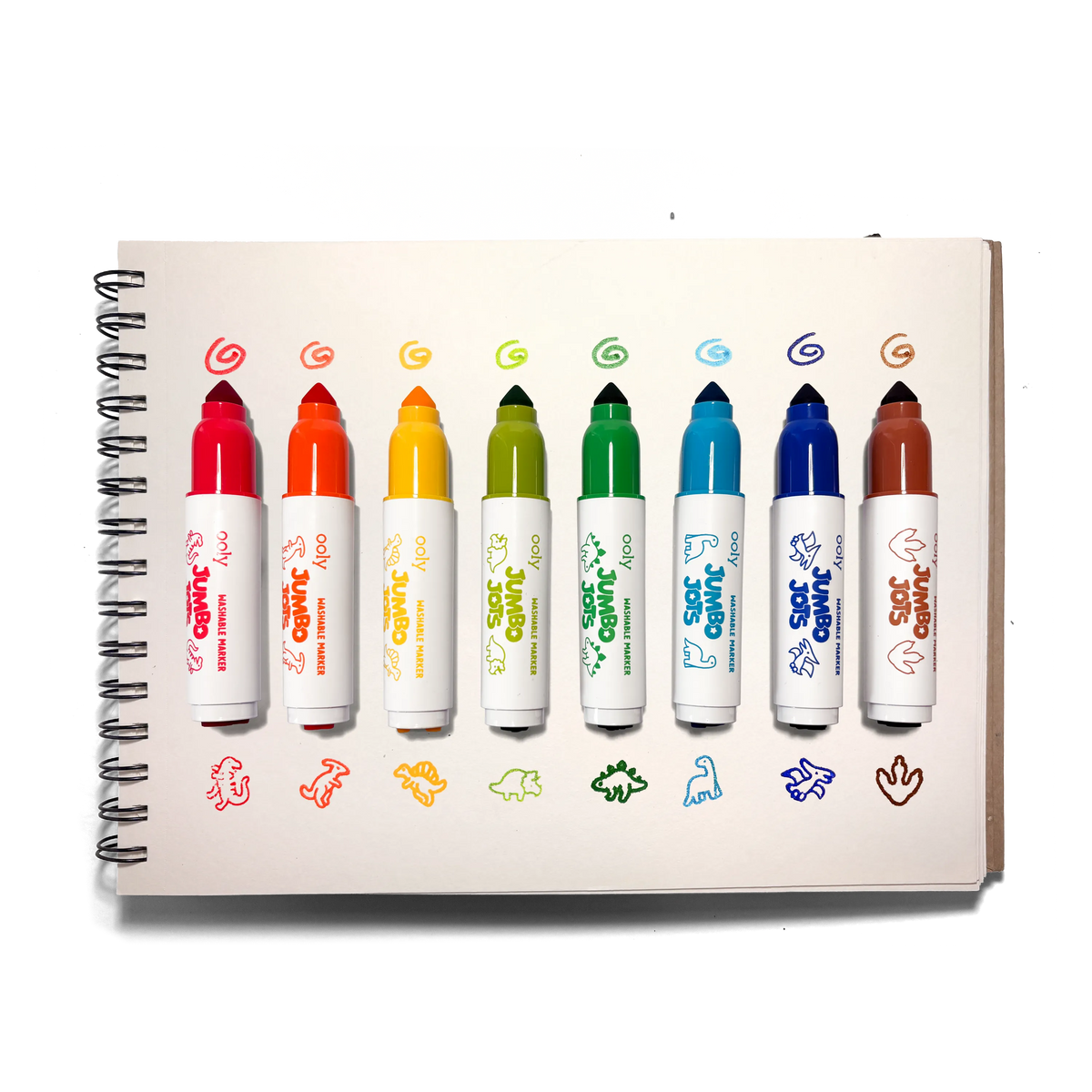 Jumbo Jots Dual Tip Dinosaur Stamp Markers - Set of 8