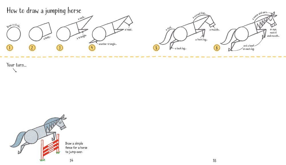 Step-By-Step Drawing Horses And Ponies : Usborne