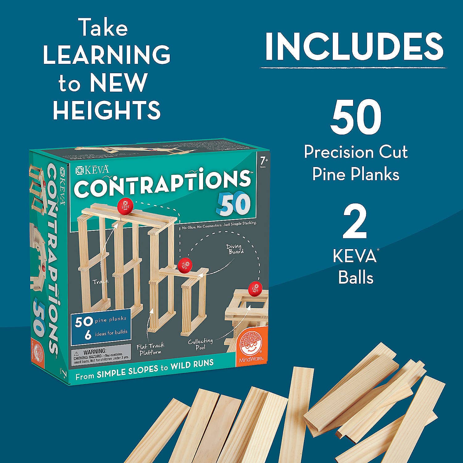Keva: Contraptions 50 Piece Set