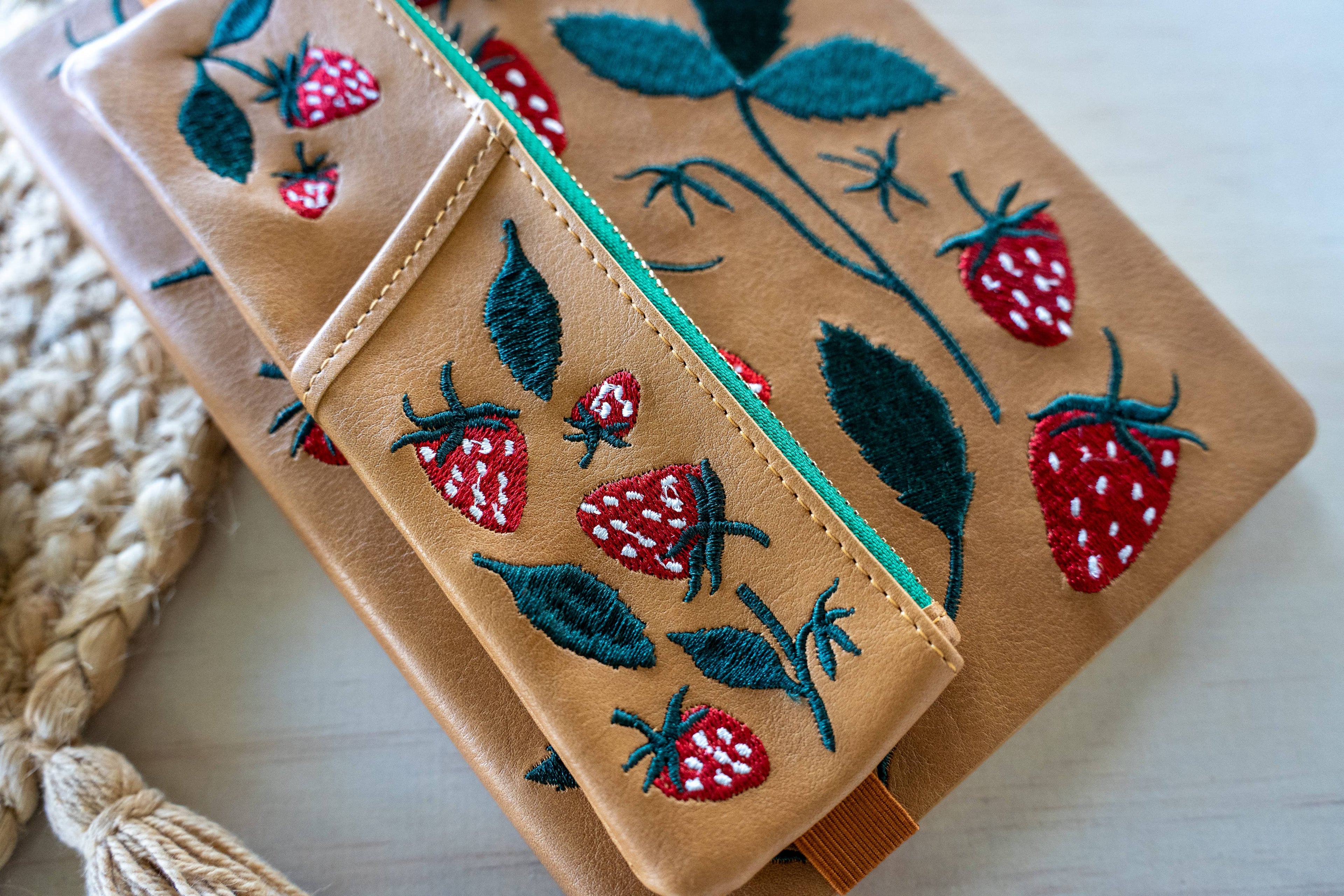 Elana's Berries Embroidered Notebook Pouch