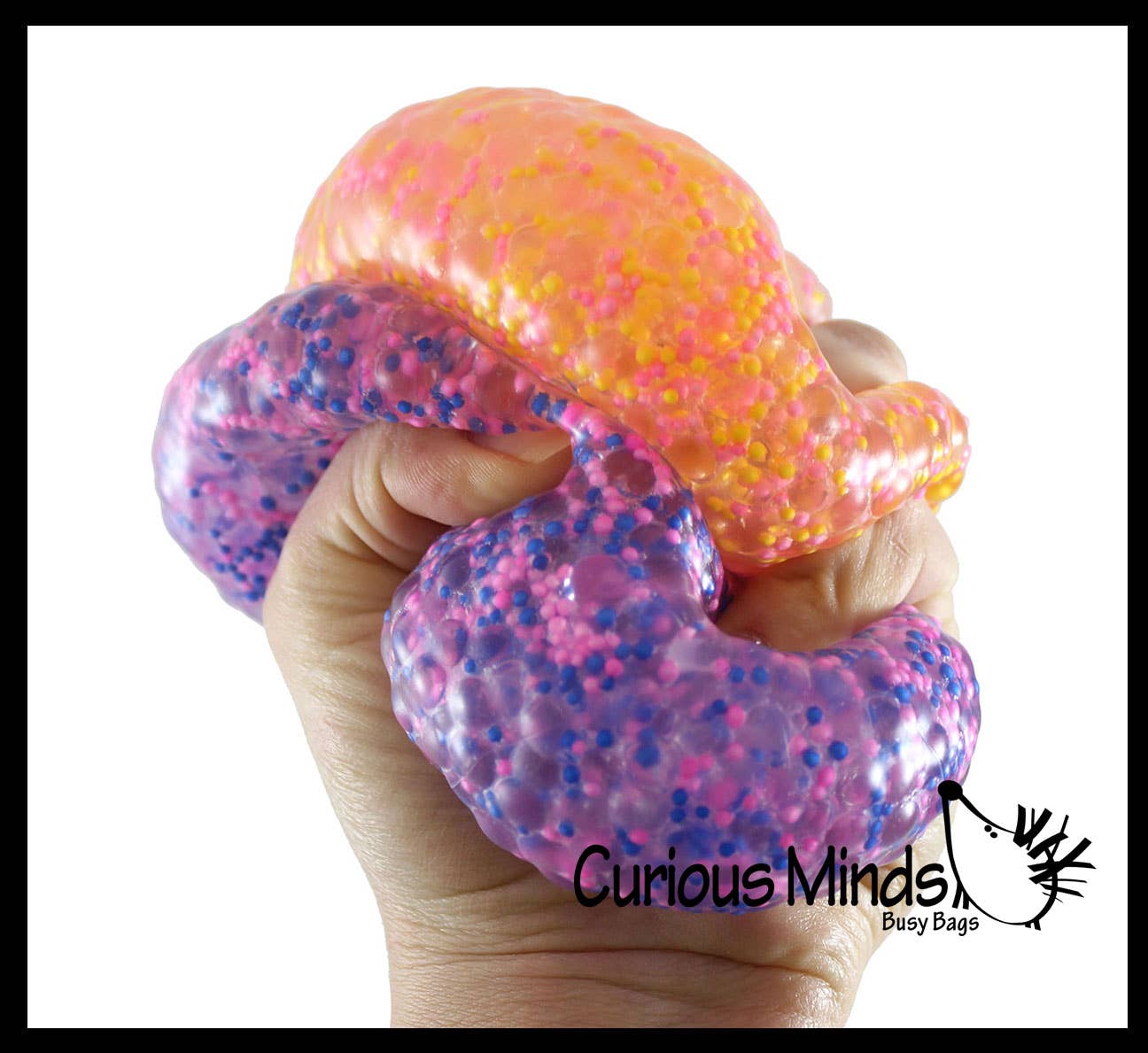 Jumbo Confetti Bead Mold-able Stress Ball -Squishy Gooey
