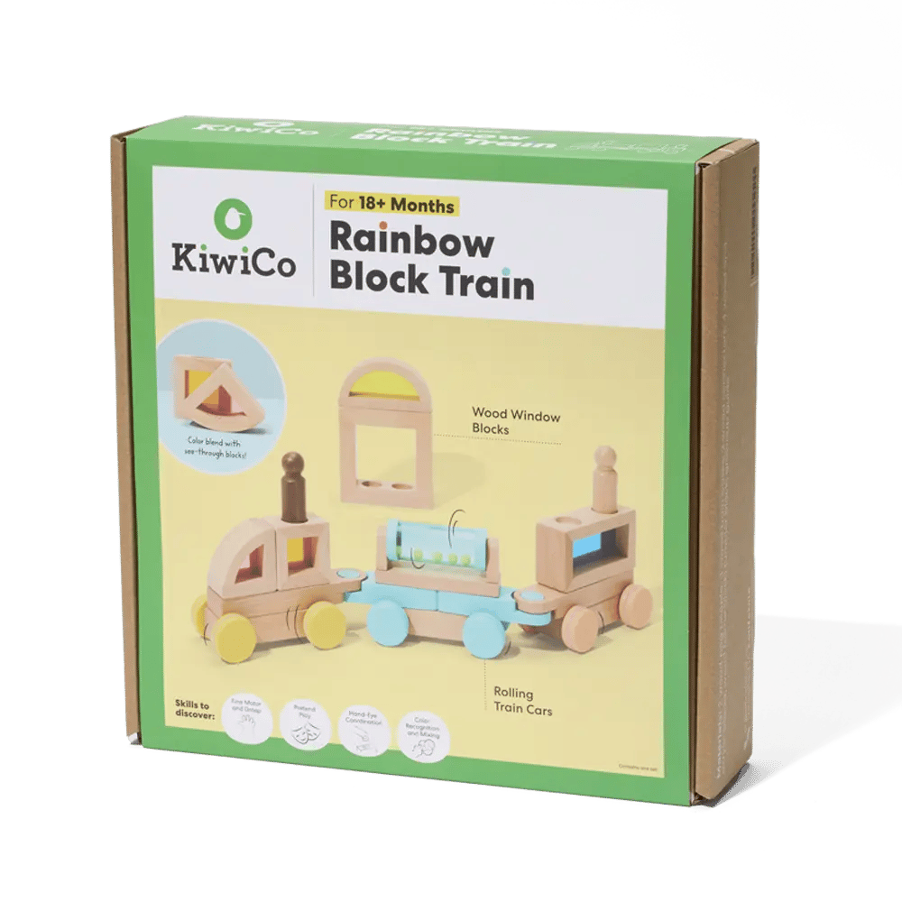 Rainbow Block Train Stem Toy