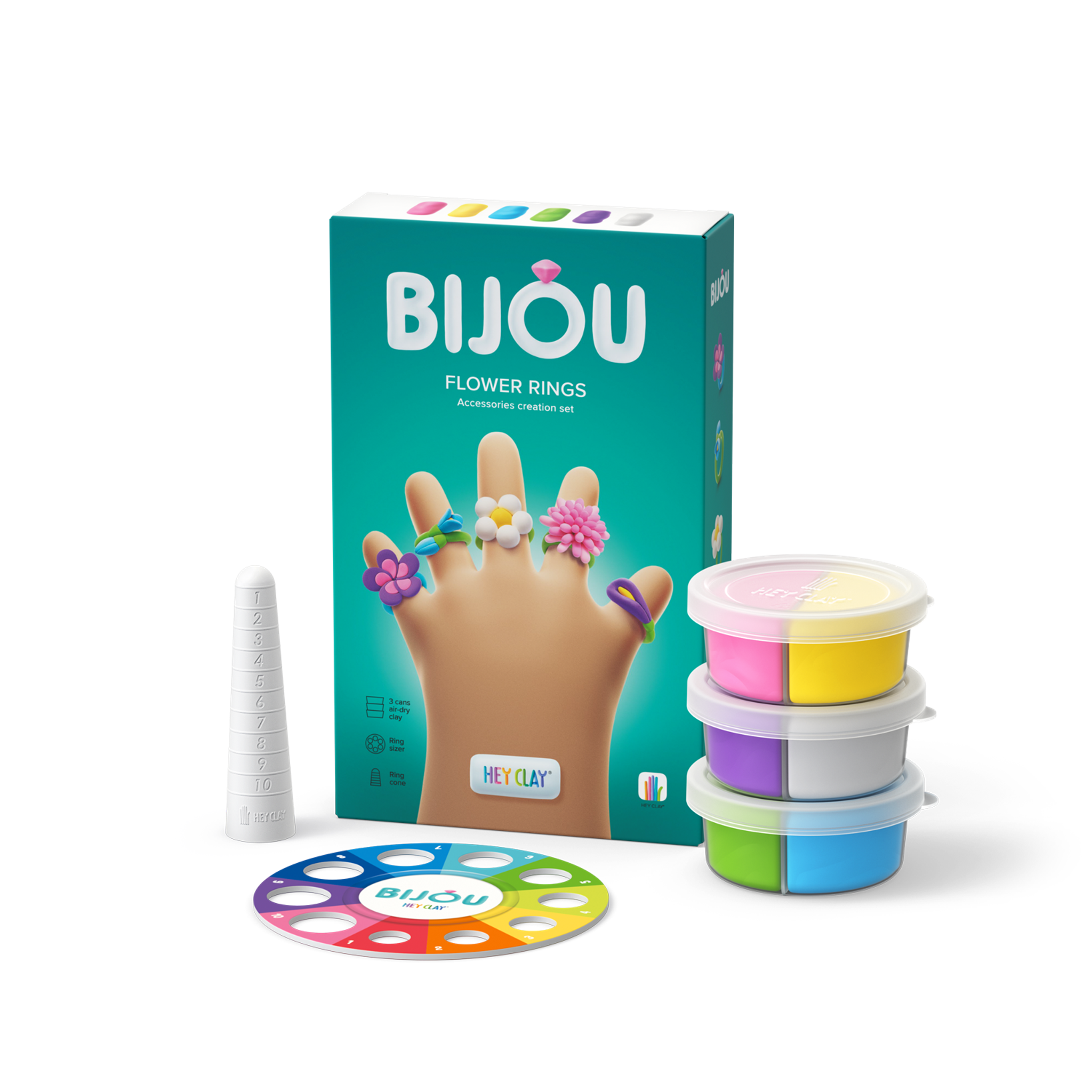 Hey Clay Bijou Flower Rings