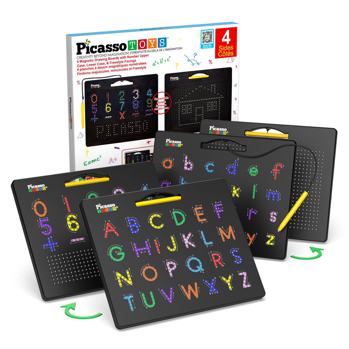 PicassoTiles 2PK Magnetic Educational Drawing Tablet Pad
