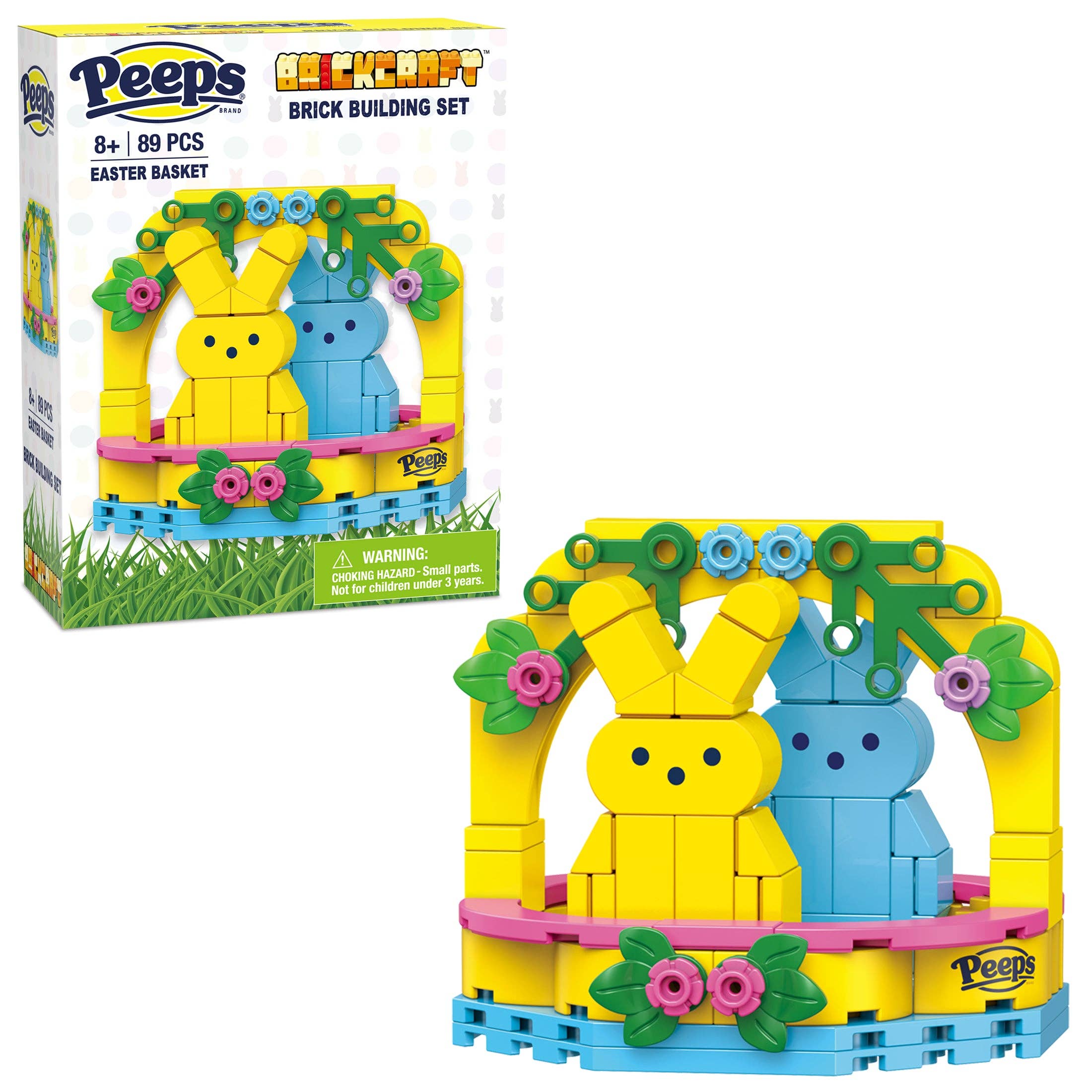 Peeps Easter Basket Yellow and Blue Brick Building Set