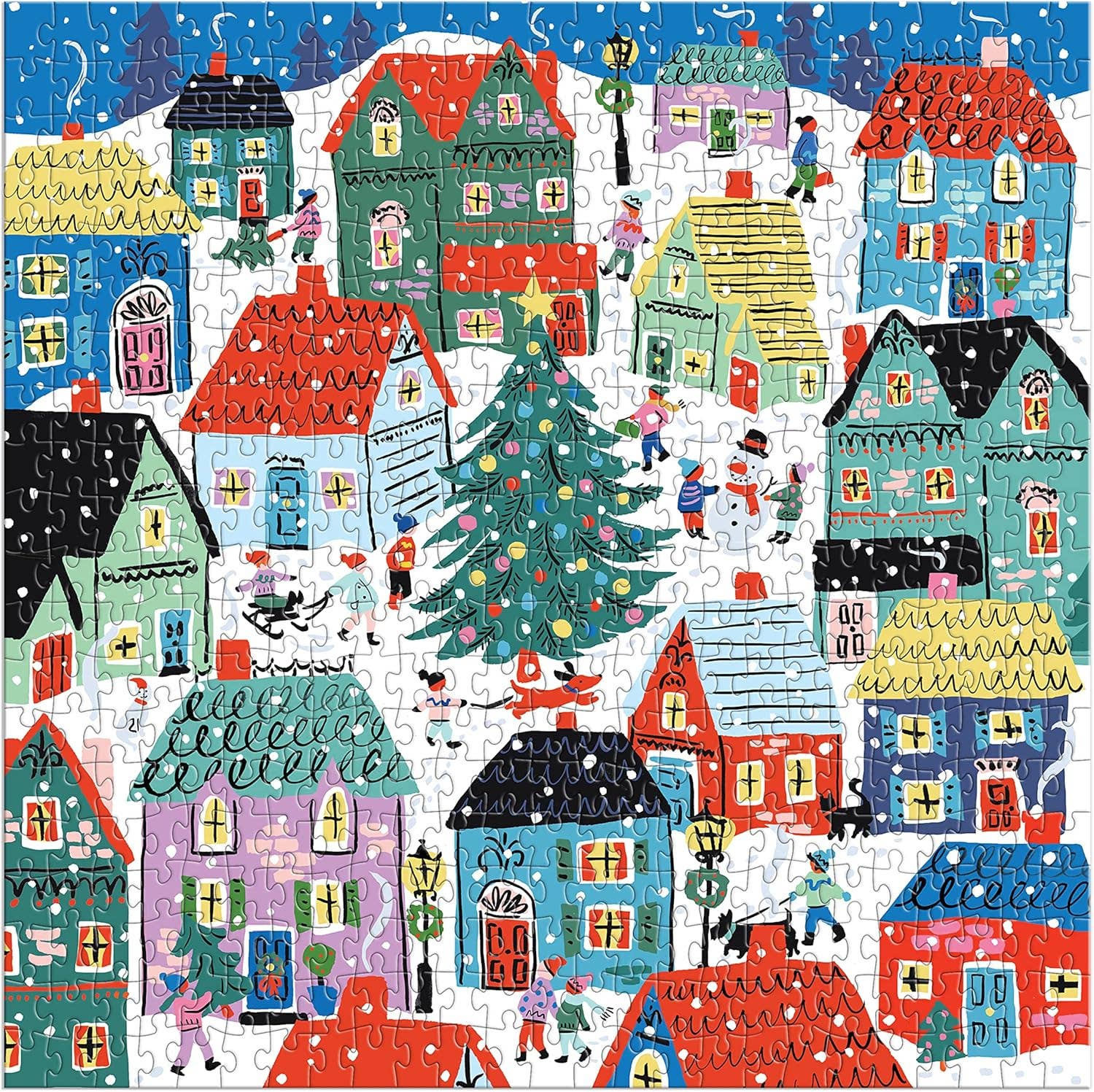 Christmas in the Village 500 Piece House Puzzle