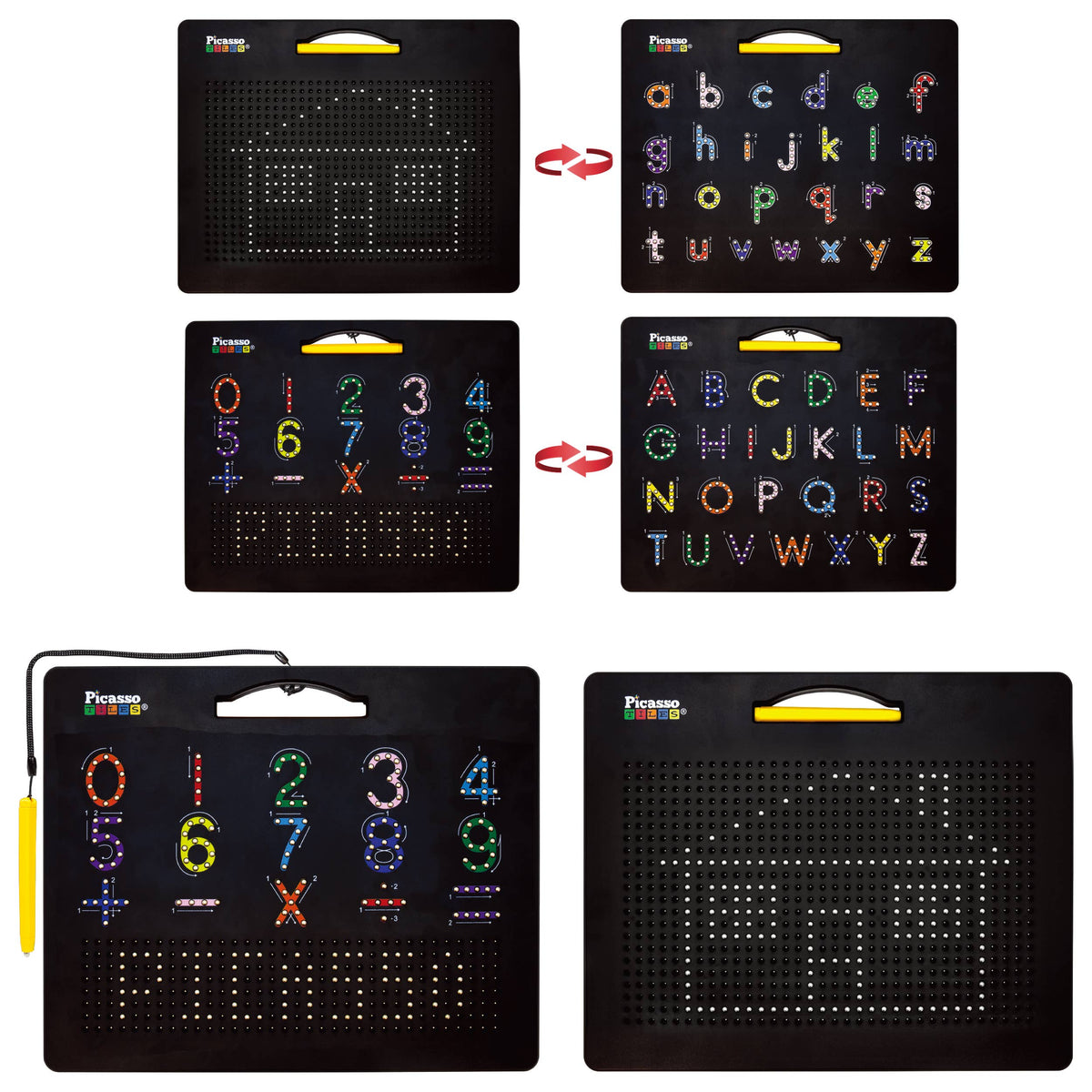 PicassoTiles 2PK Magnetic Educational Drawing Tablet Pad