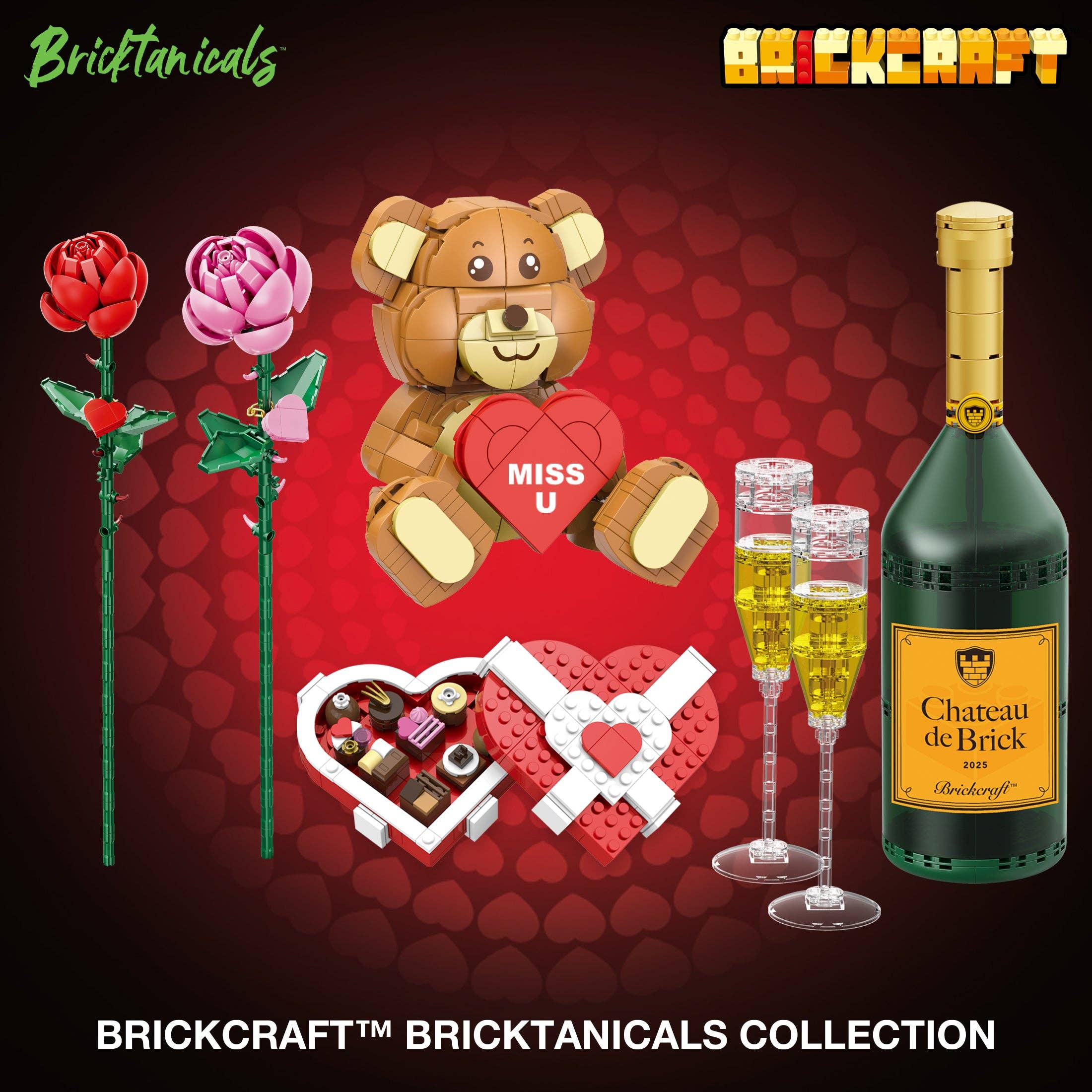 Valentine's Box of Chocolates Display Brick Building Set