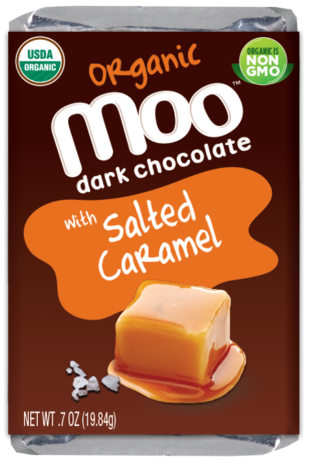 Organic Dark Chocolate Salted Caramel Mini Bars, 0.7 oz