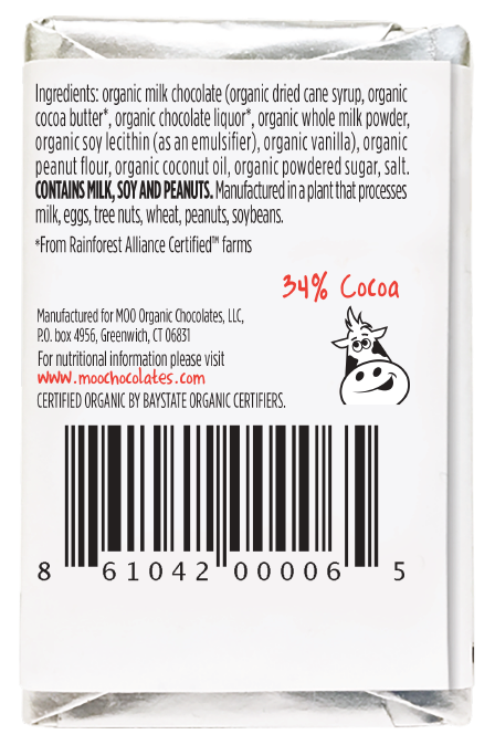 Organic Peanut Butter & Milk Chocolate Mini Bars, 0.7 oz