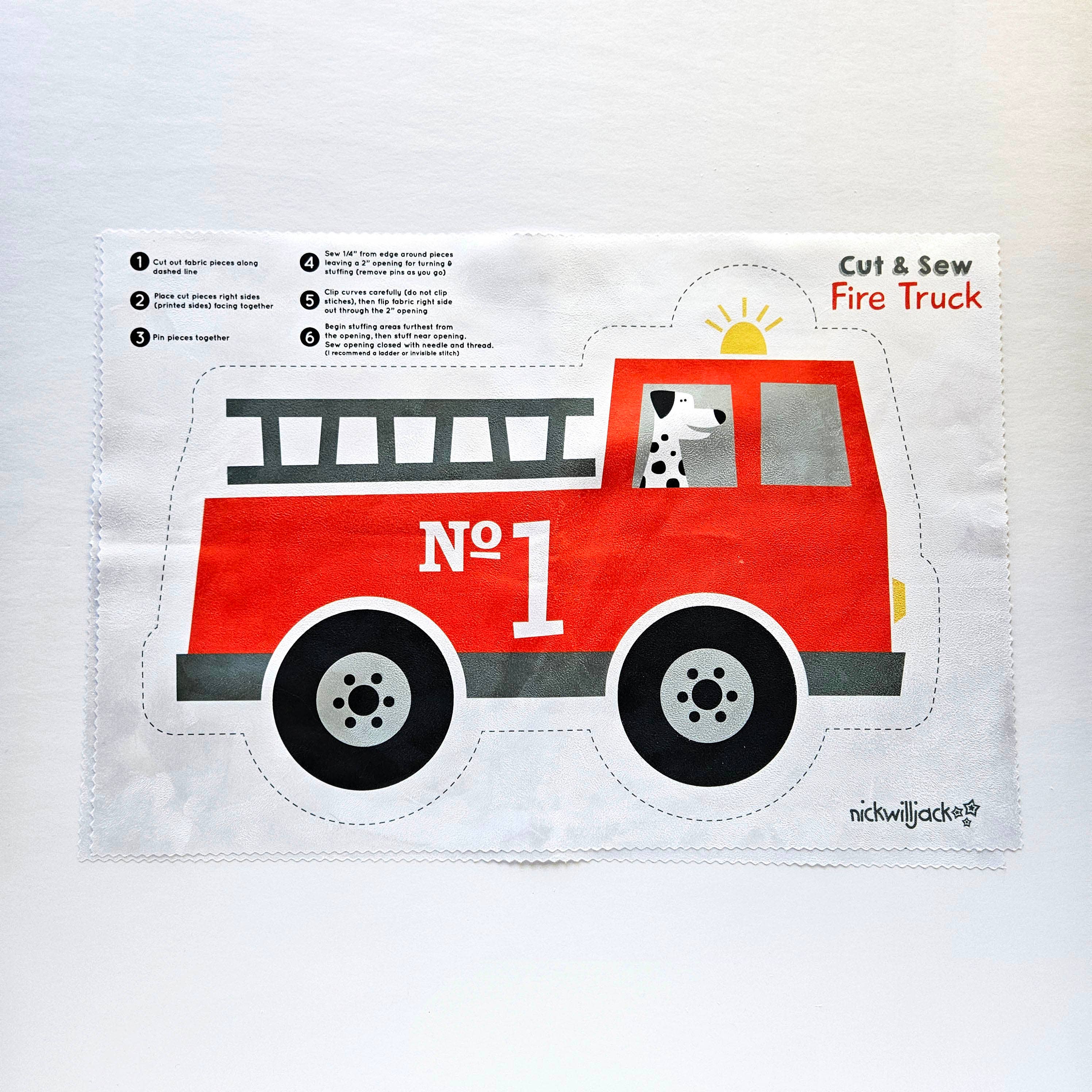 DIY Fire Truck Sewing Kit 