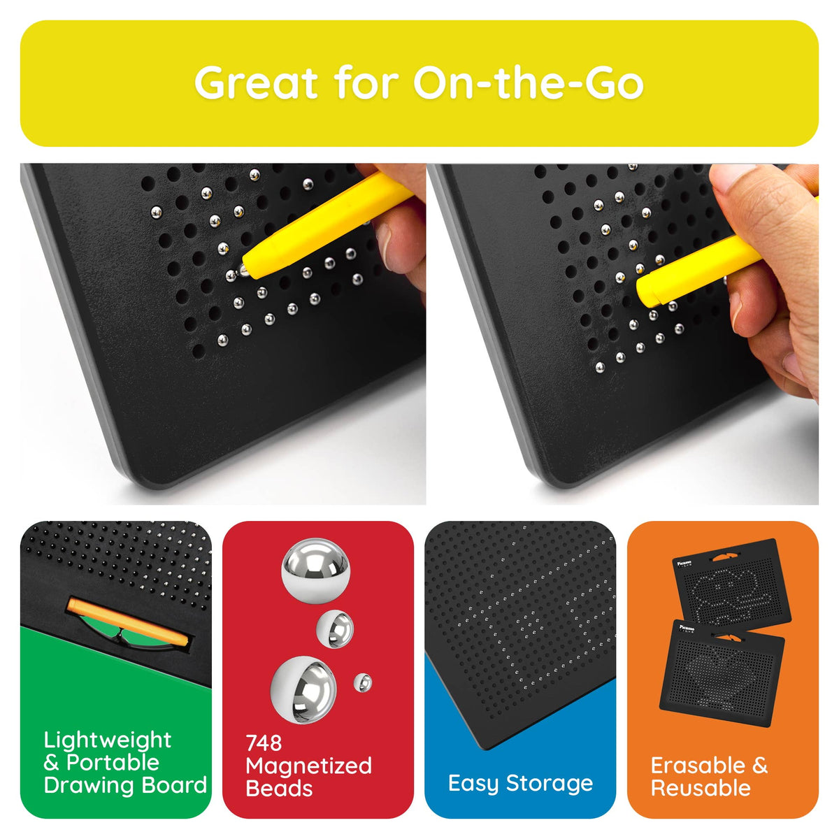 PicassoTiles Freestyle Magnetic Drawing Board