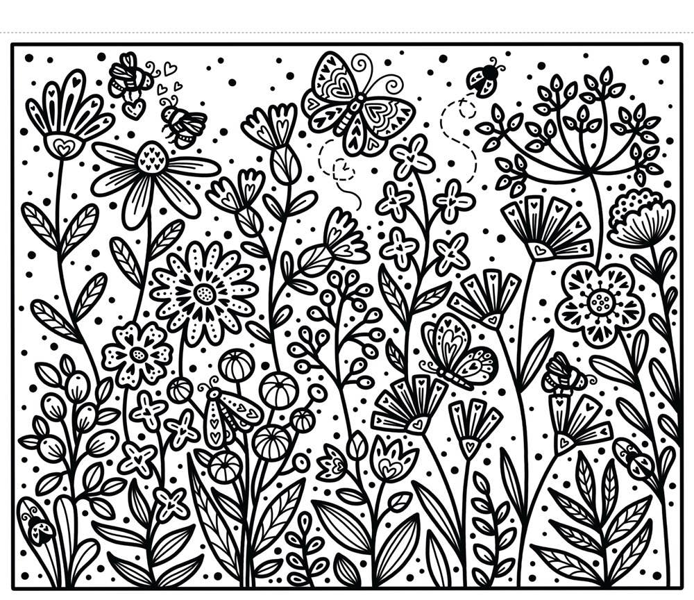 Love, Hearts And Flowers Magic Painting Book : Usborne