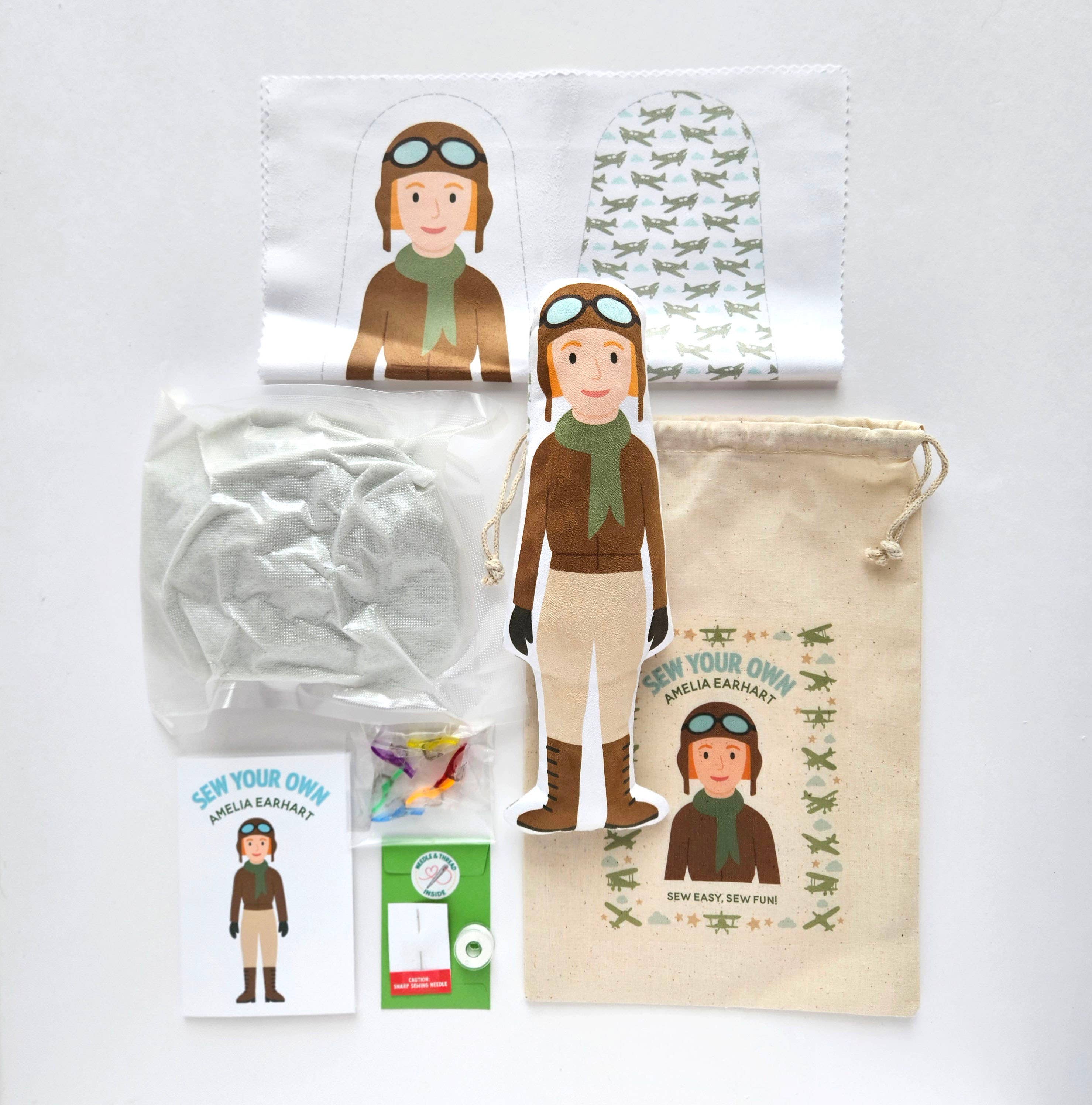 Sew Your Own Amelia Earhart Doll Kit