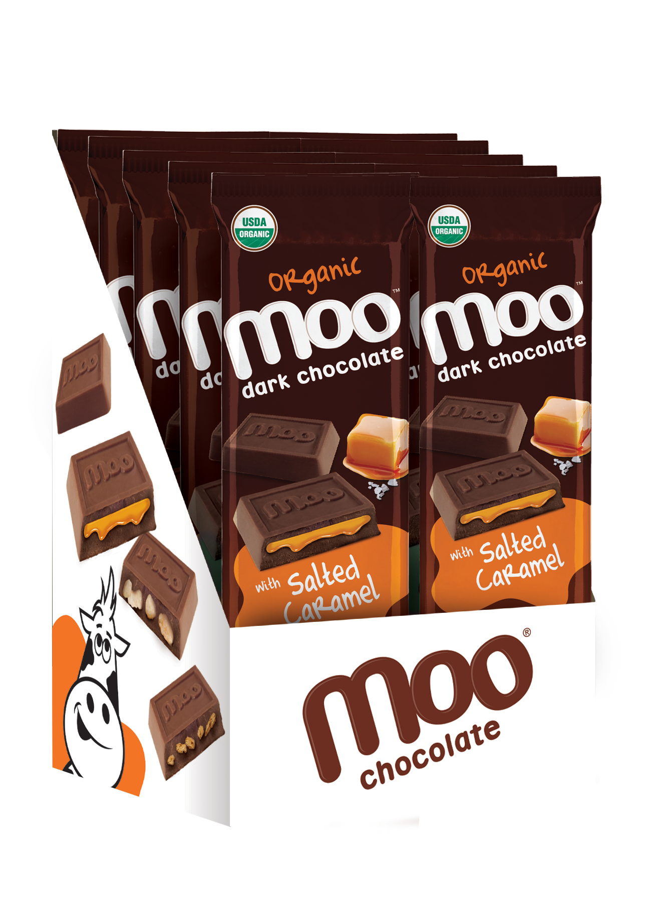 Organic Dark Chocolate Salted Caramel Large Bar,  1.4 oz