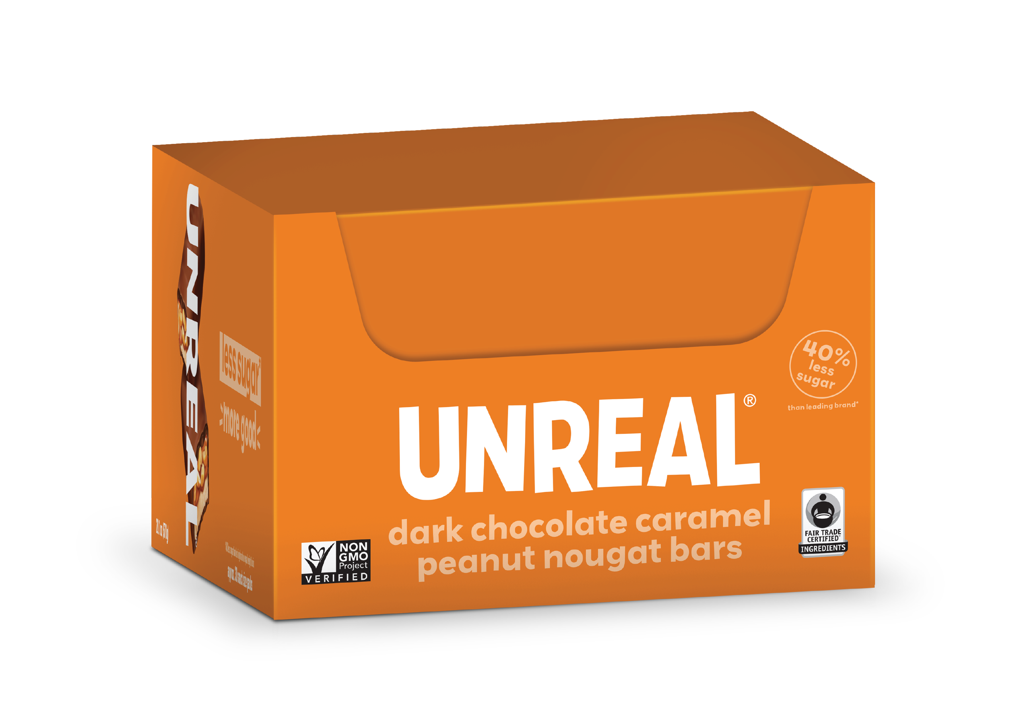 Dark Chocolate Caramel Peanut Nougat Bars Caddy - 30 Bars