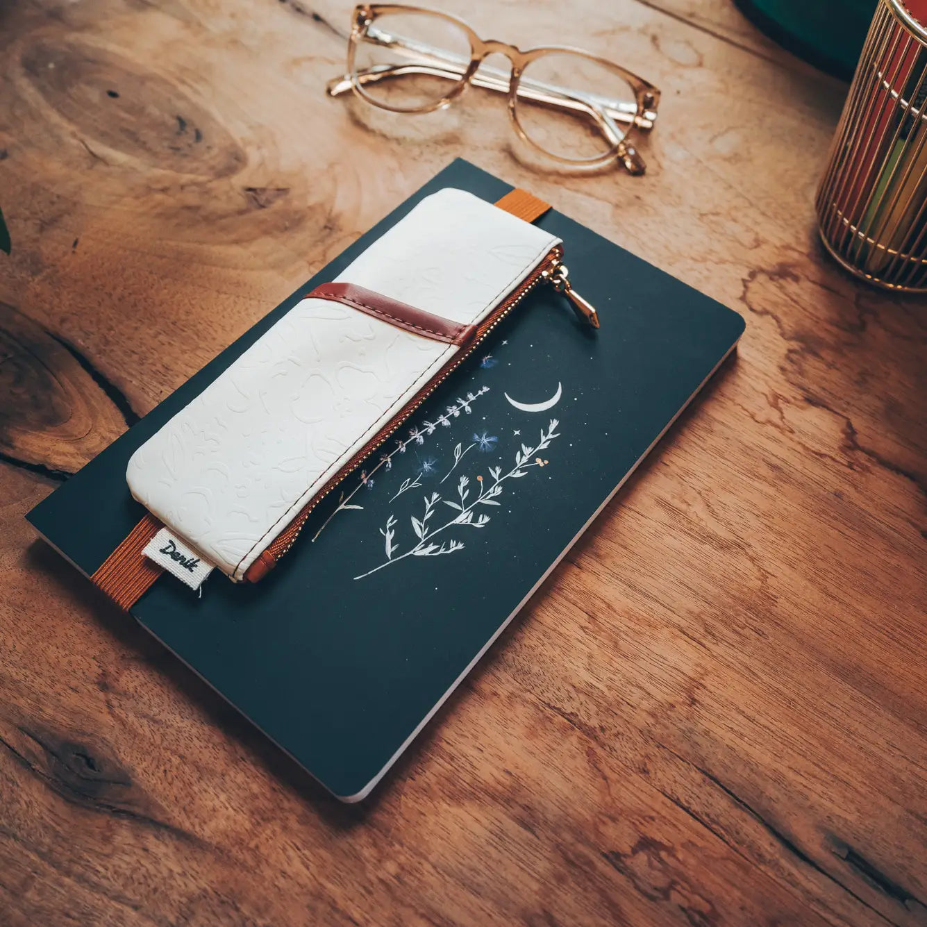 Golden Hour Embossed Pu Notebook Pouch