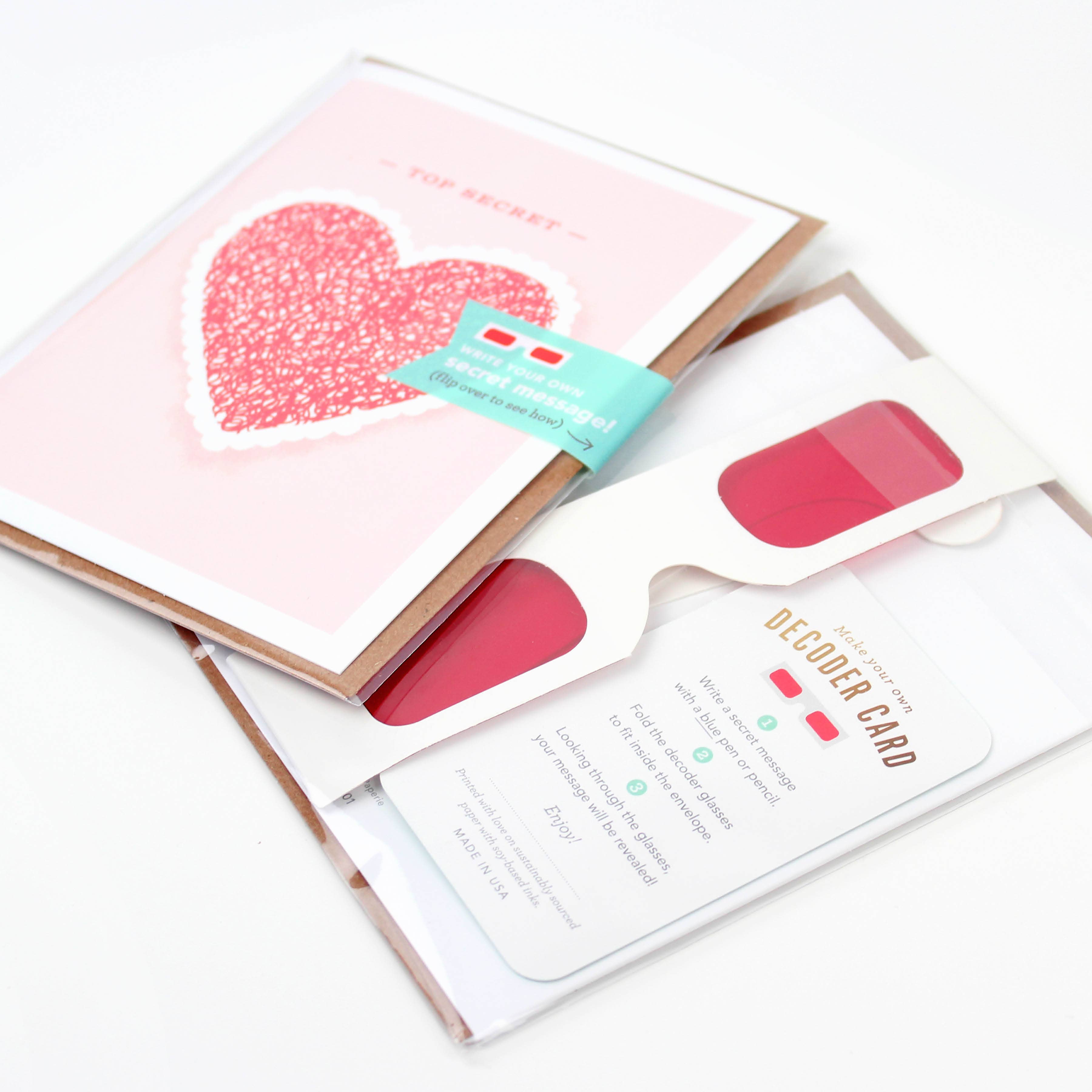 Decoder Card - Top Secret Heart/Love