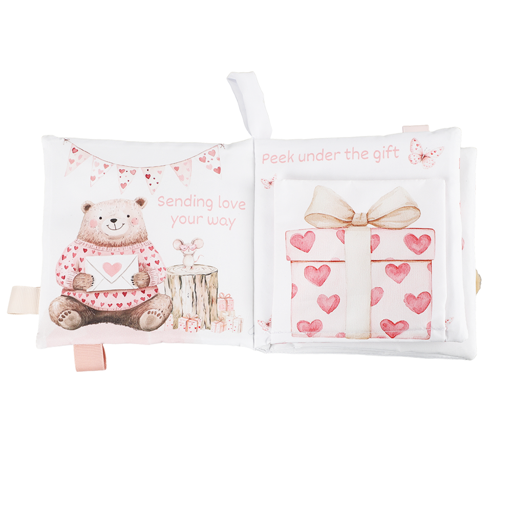 Valentines – 10-Page Crinkle Cloth Book for Babies Taggies