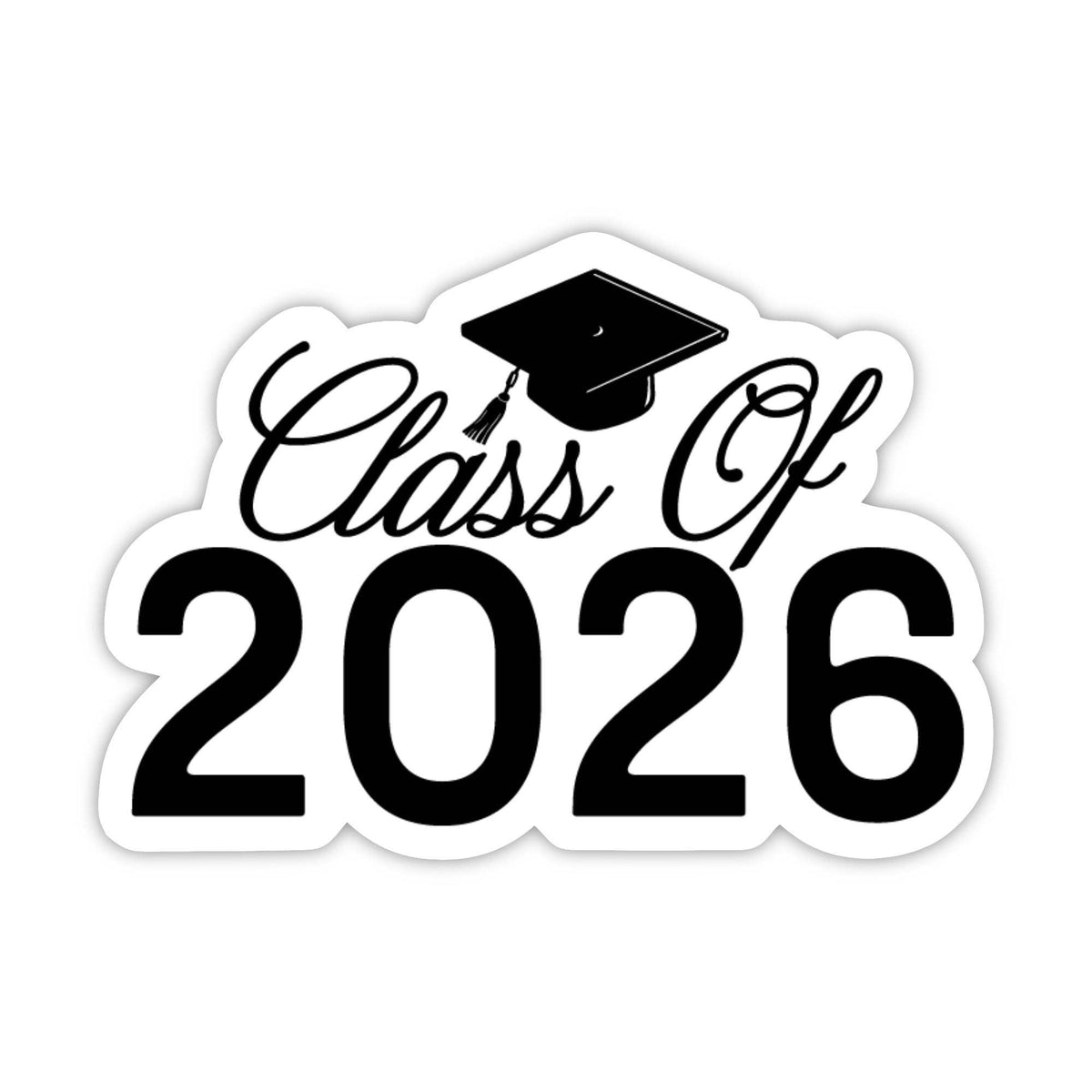 Class of 2026 Cursive Graduation Sticker