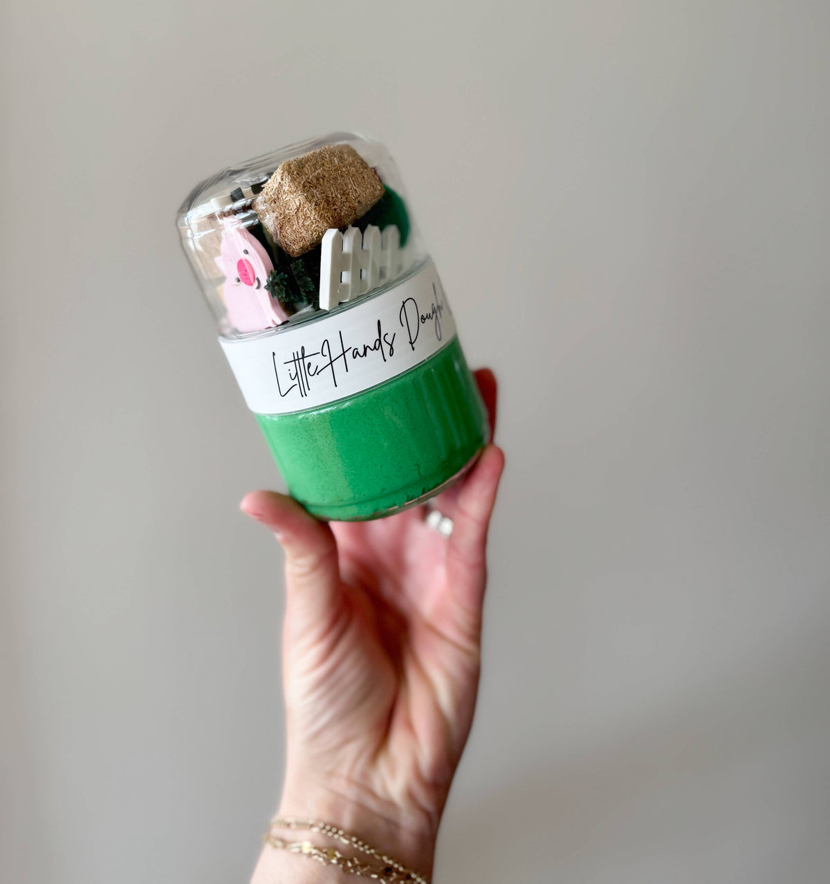 Farm Playdough To-Go Jar