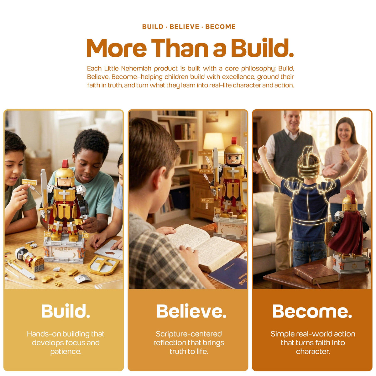 The Full Armor of God: Bible-Based Brick Building Set (1080+ pcs)