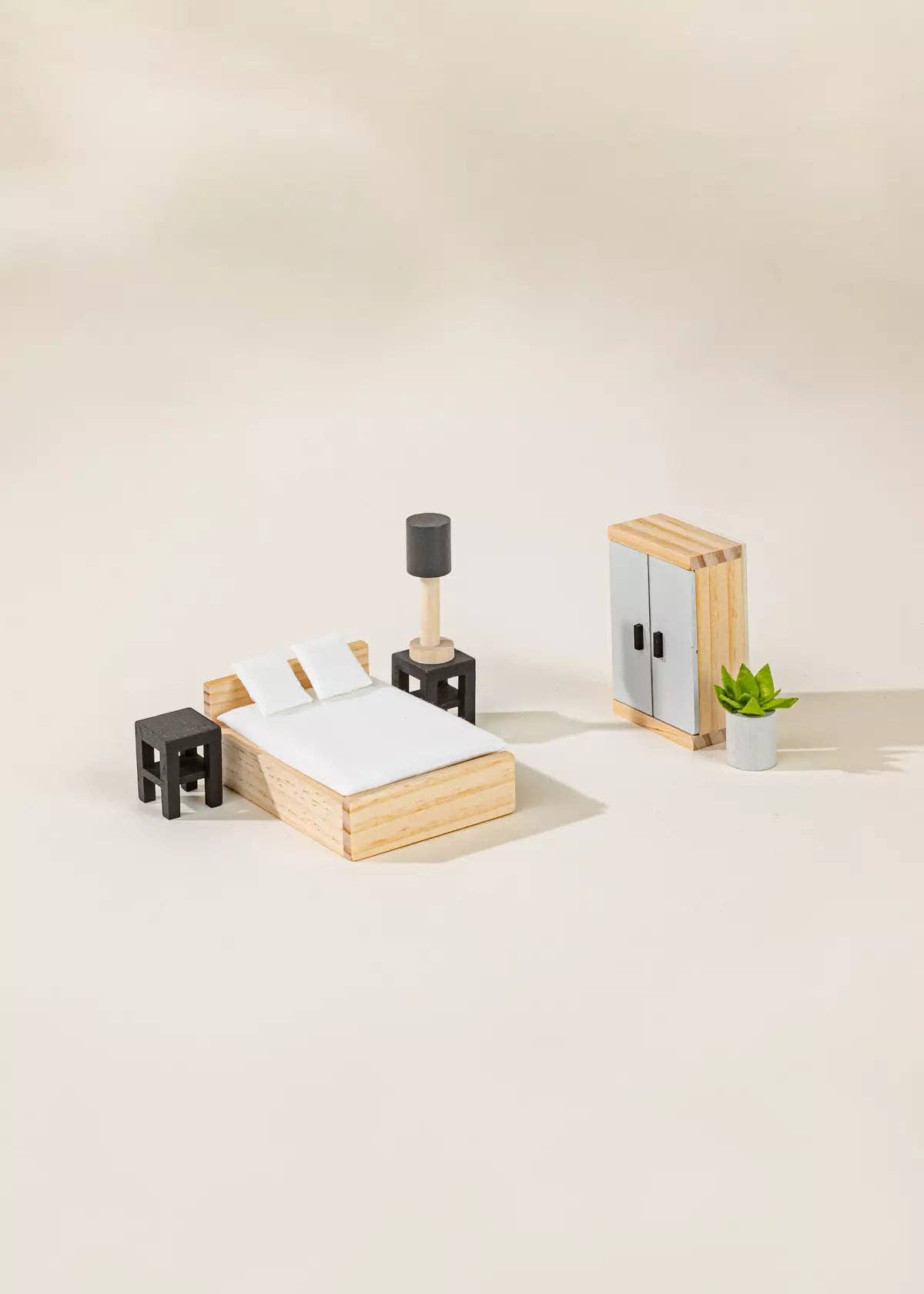 Wooden Doll House Master Bedroom Furniture (9 pcs)