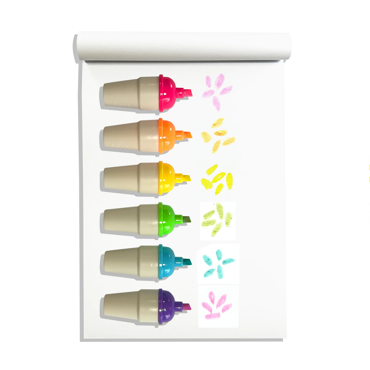Sweet Scoops: Neon Highlighters - Strawberry Scent (Set of 6