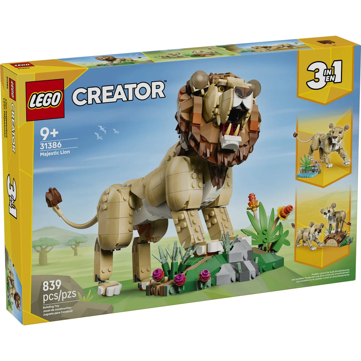 LEGO® Creator 3 in 1 Wild Animals: Majestic Lion (31386)