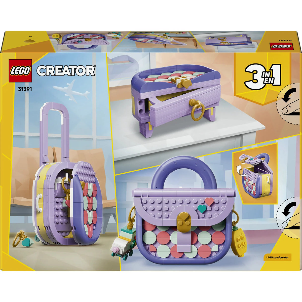 LEGO® Creator 3 in 1 Art Fashion Bag with Storage (31391)