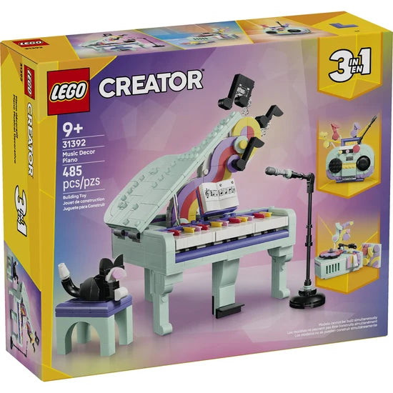 LEGO® Creator 3 in 1 Music Decor Piano with Cat (31392)