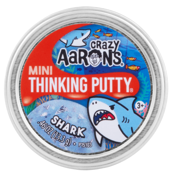 Crazy Aaron's 2" Thinking Putty Mini Tin - Silver Shark