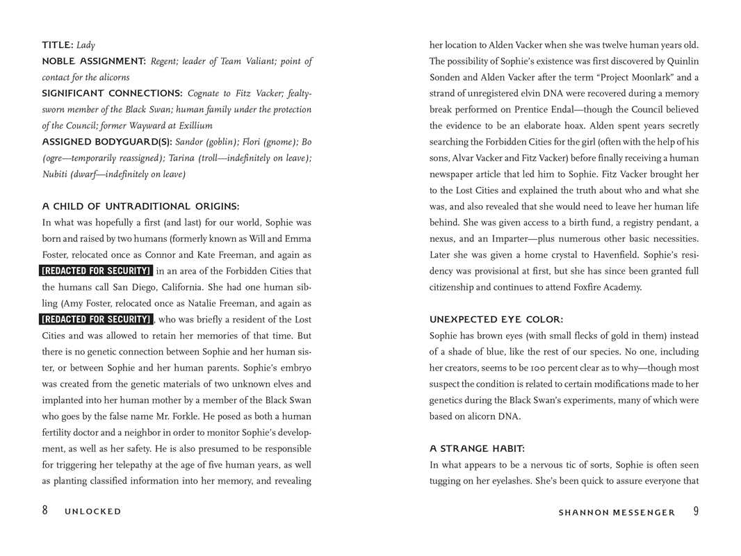 Unlocked Book 8.5 by Shannon Messenger