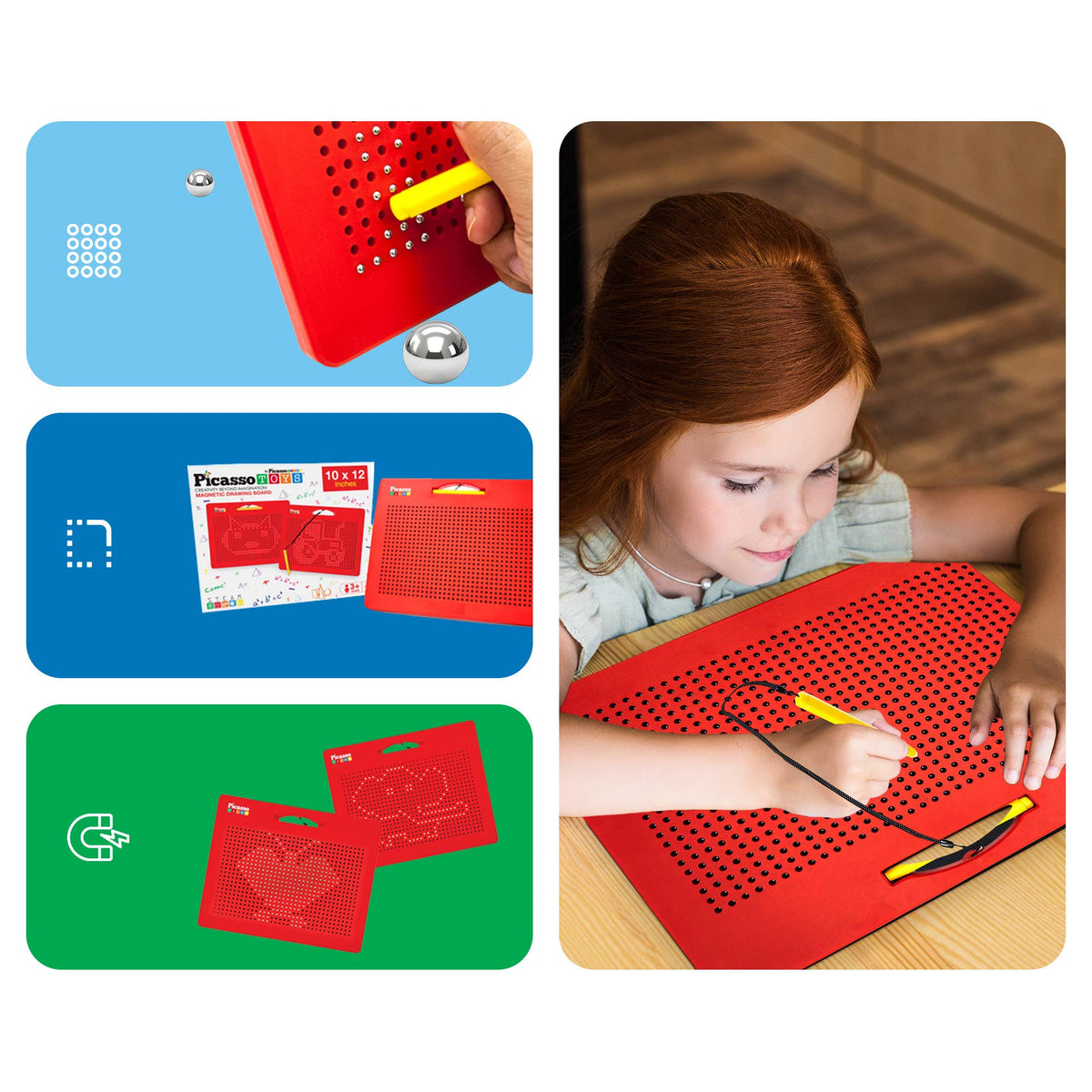 PicassoTiles Freestyle Magnetic Drawing Board