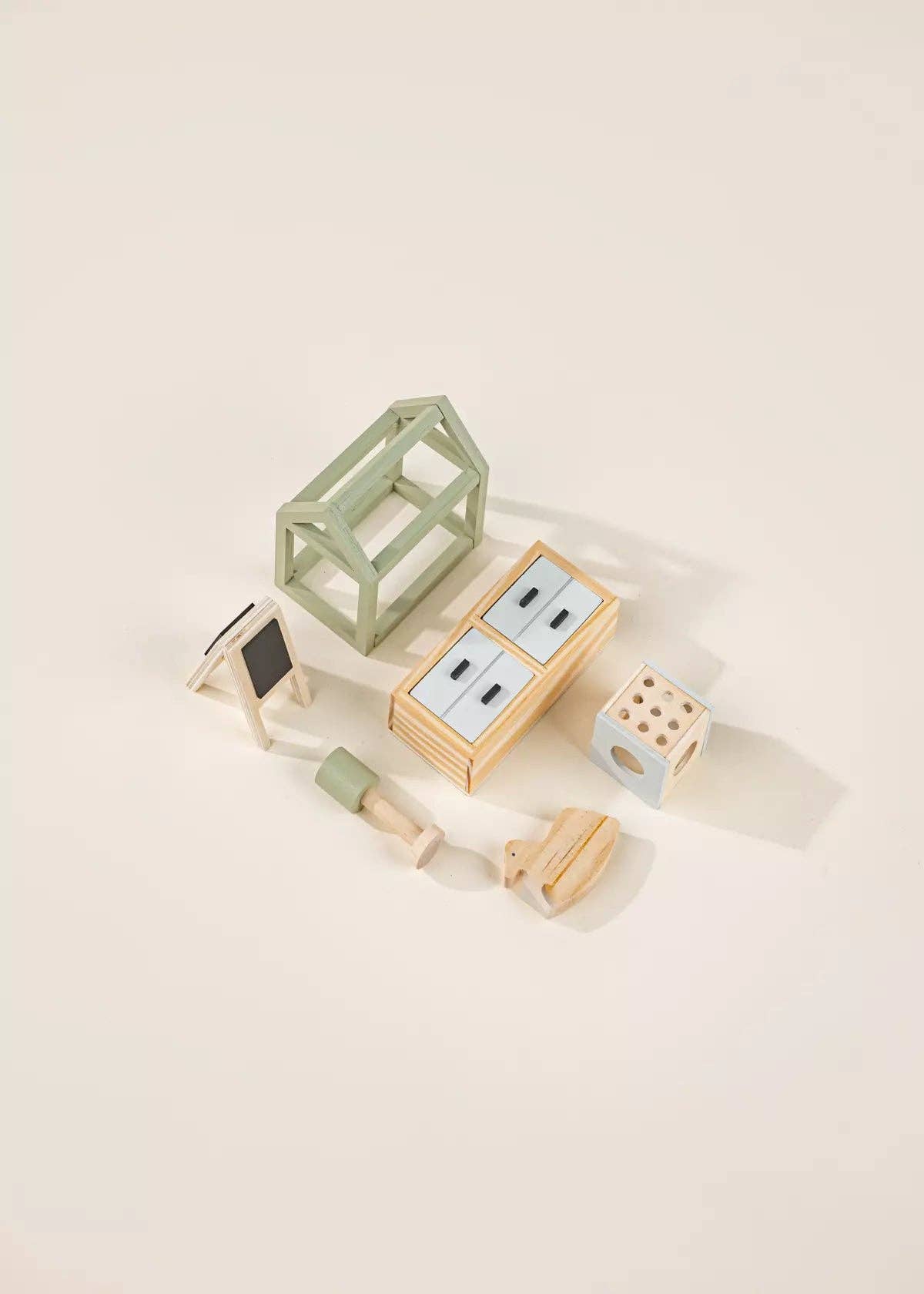 Wooden Doll House Kids Room Furniture (7pcs)