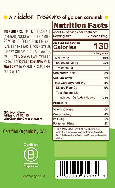 Easter Egg Dispenser, Milk Chocolate Caramel, Organic