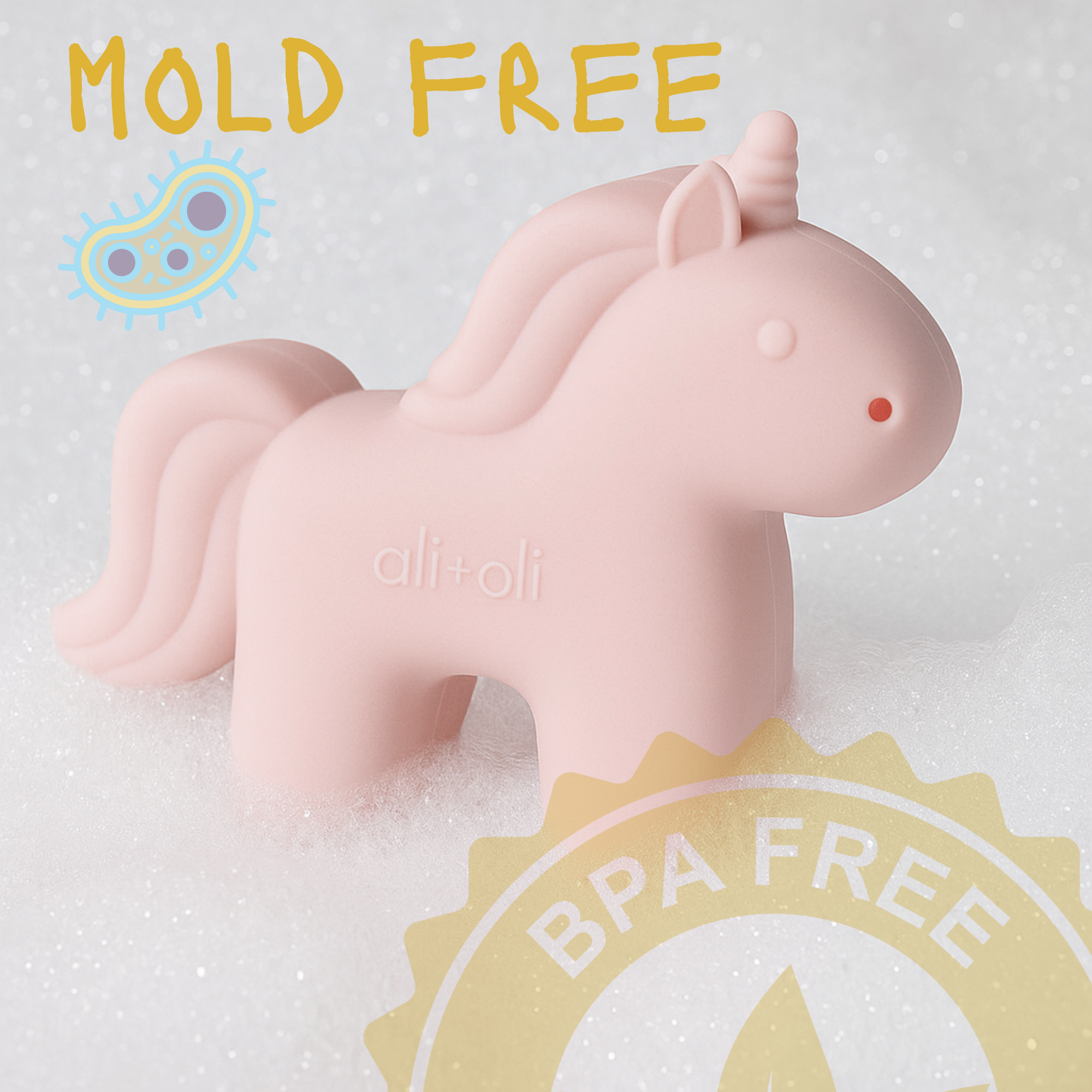 Ali+Oli (3pc) Bath Toy Set (Unicorn)