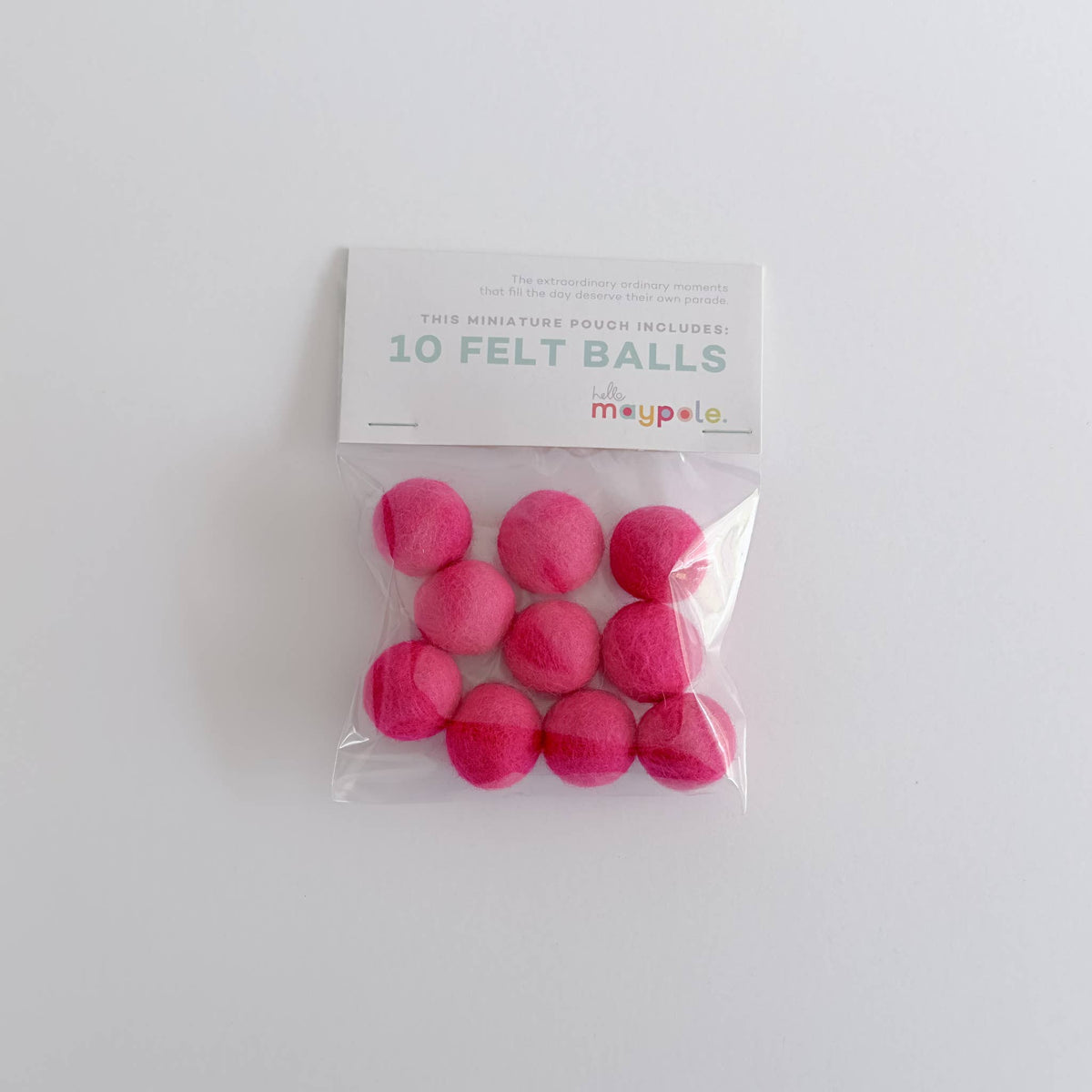 10 Felt Balls - Color Variety Slingshot Refill - Crafts