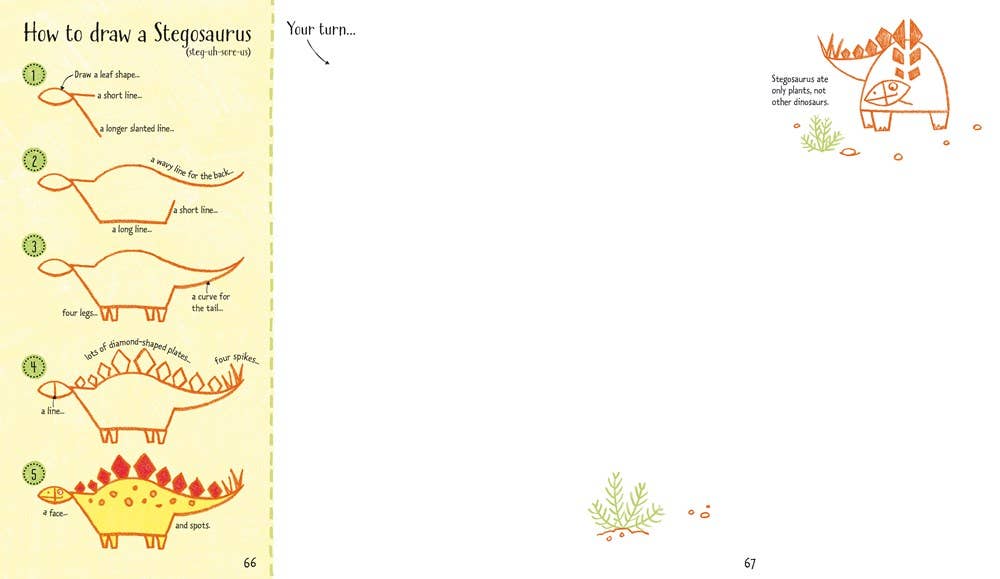 Step-By-Step Drawing Dinosaurs : Usborne