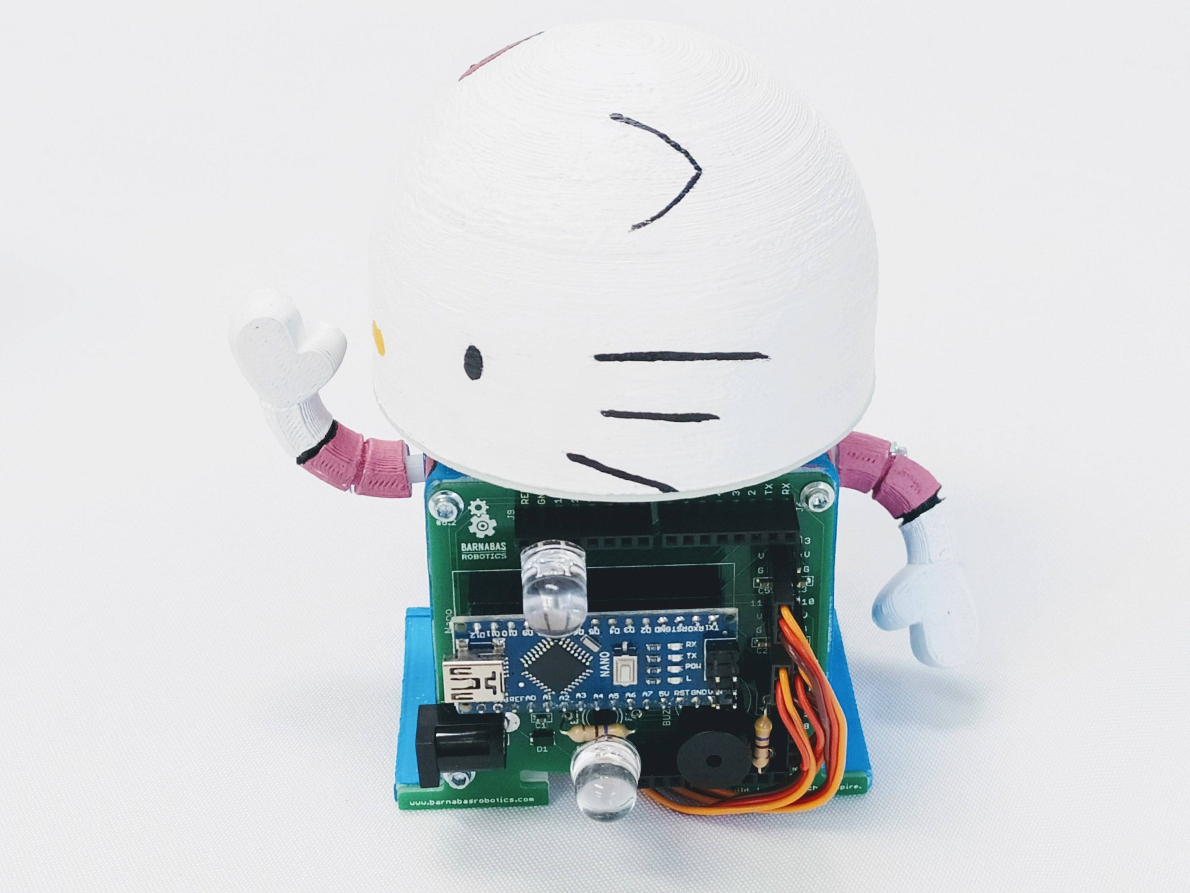 Barnabas-Bot: Arduino-Compatible 3-D Printed Robot Kit (Ages 9-12)