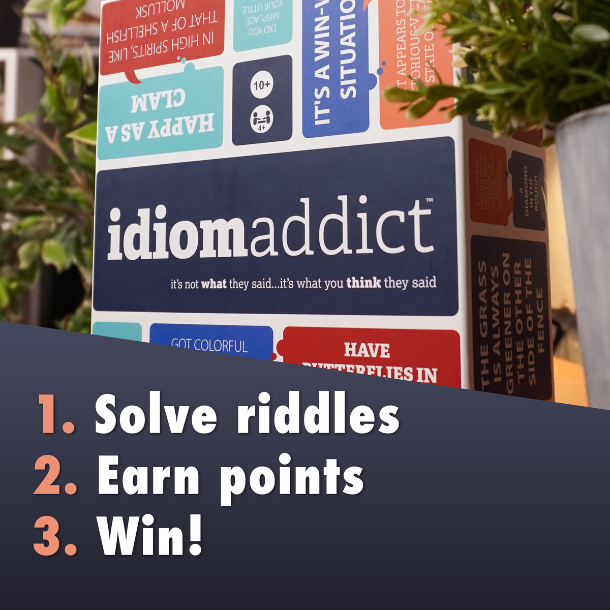 Idiom Addict - Reading Riddle Solving Party Game