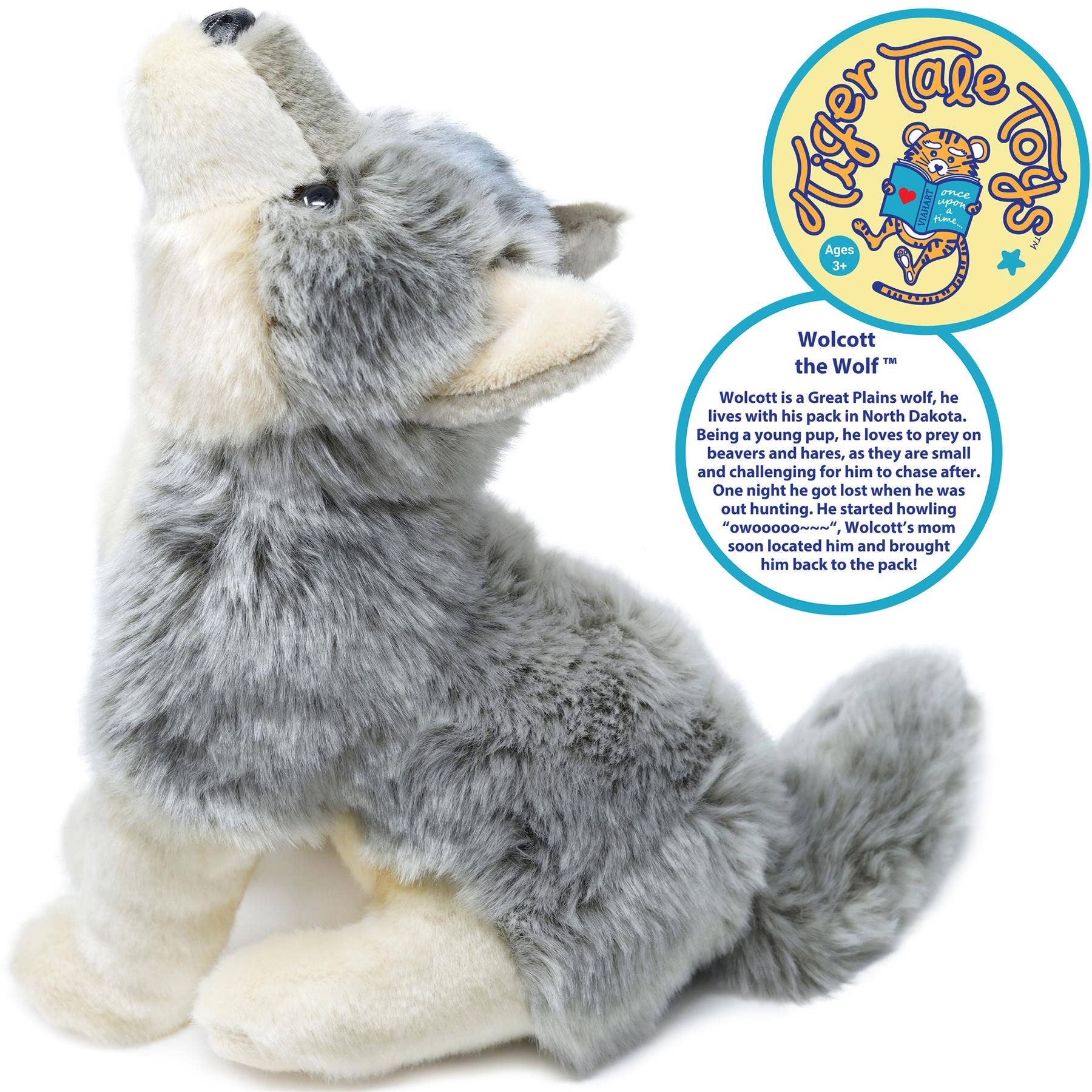 Wolcott the Wolf | 11 Inch Stuffed Animal Plush