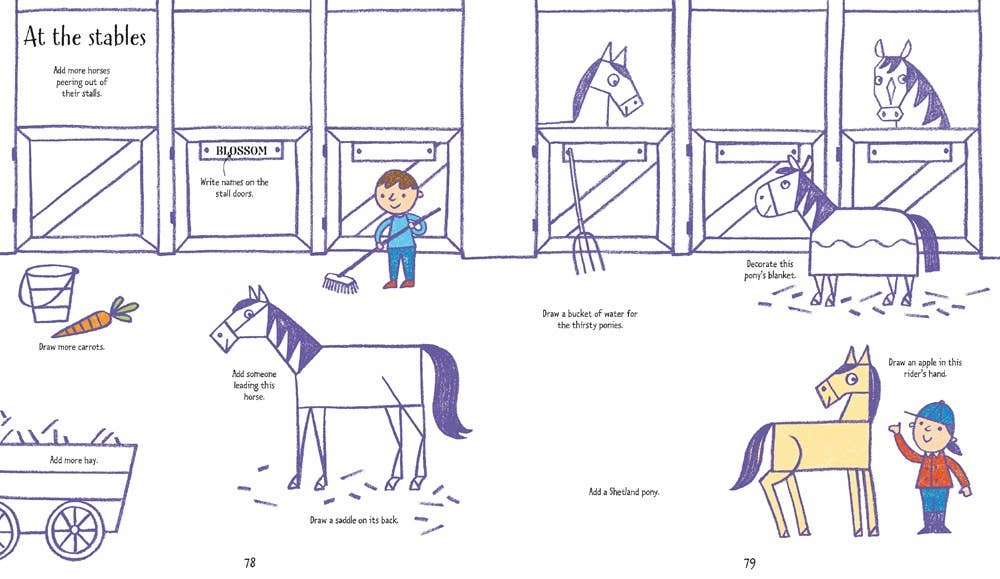 Step-By-Step Drawing Horses And Ponies : Usborne