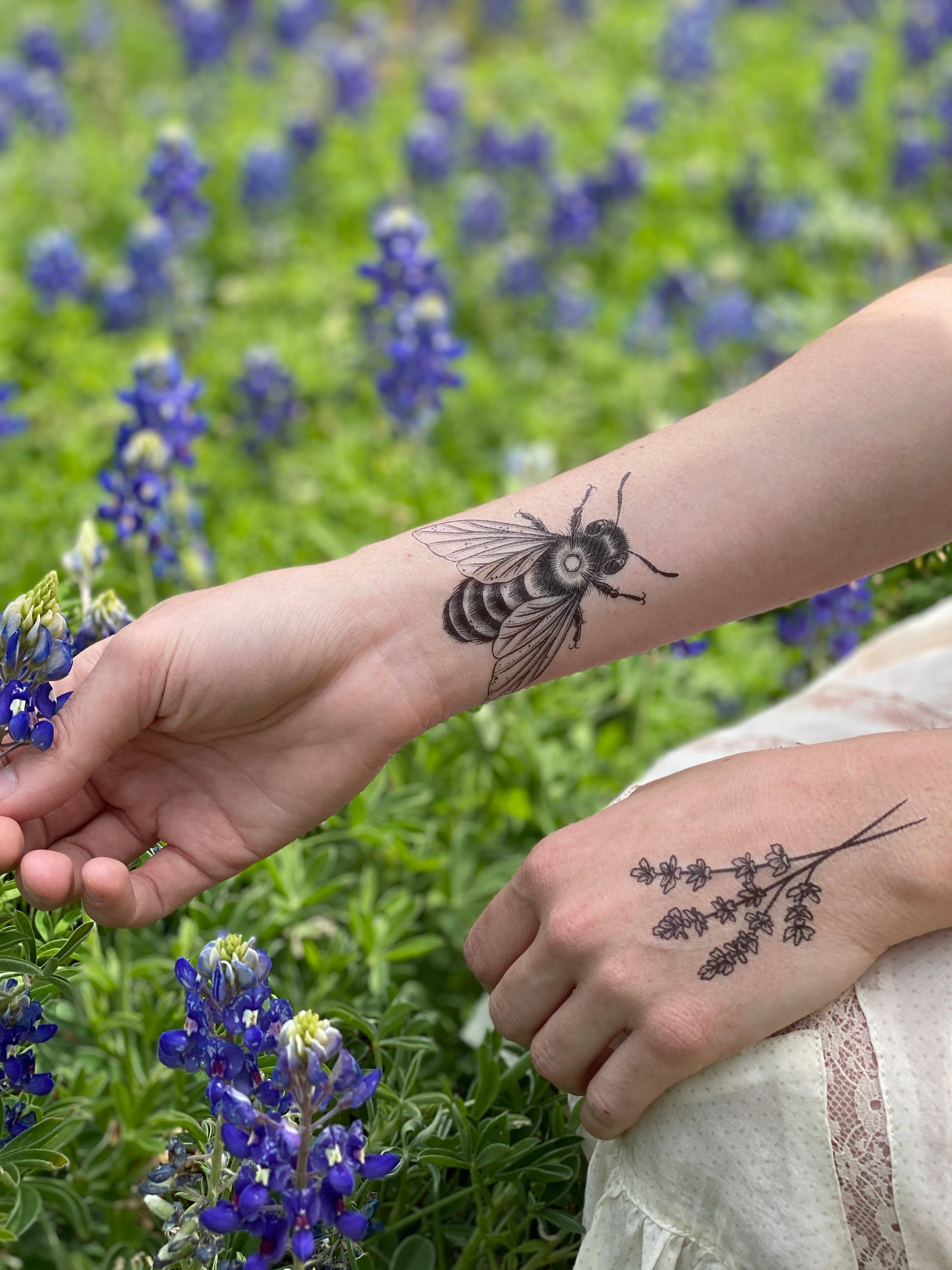 Big Bee Temporary Tattoo