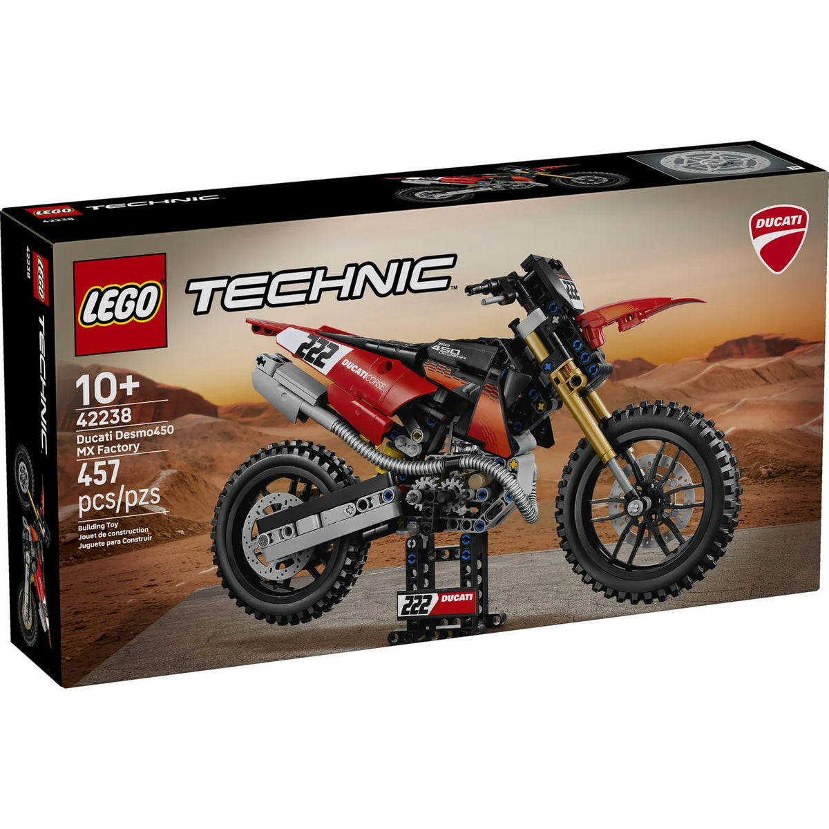 LEGO® Technic™ Ducati Desmo450 MX Factory Motorcycle (42238)