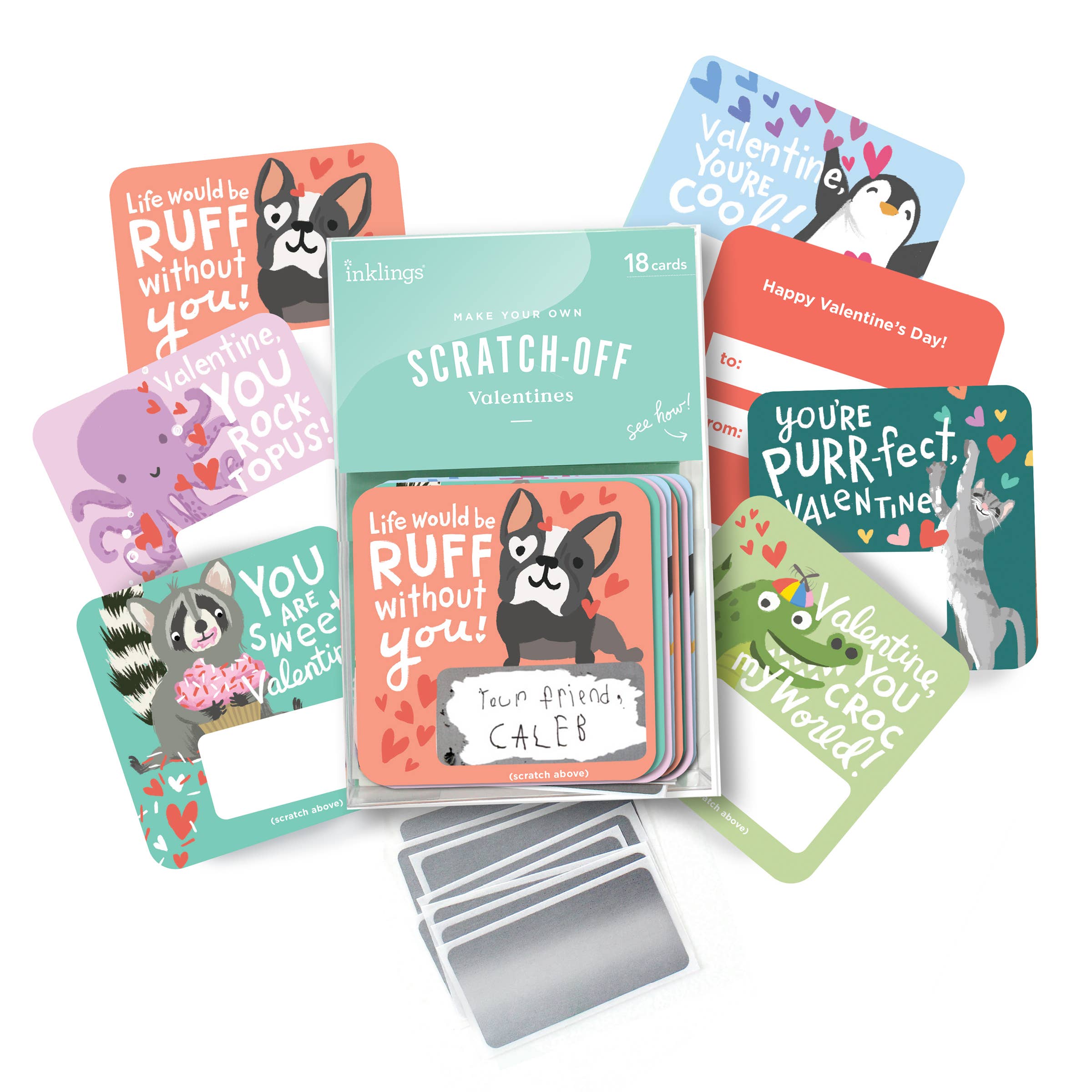 Scratch-off Valentine Cards - Animal Puns