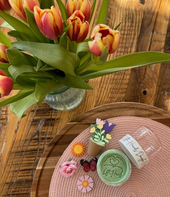 Spring Flowers Playdough To-Go Jar